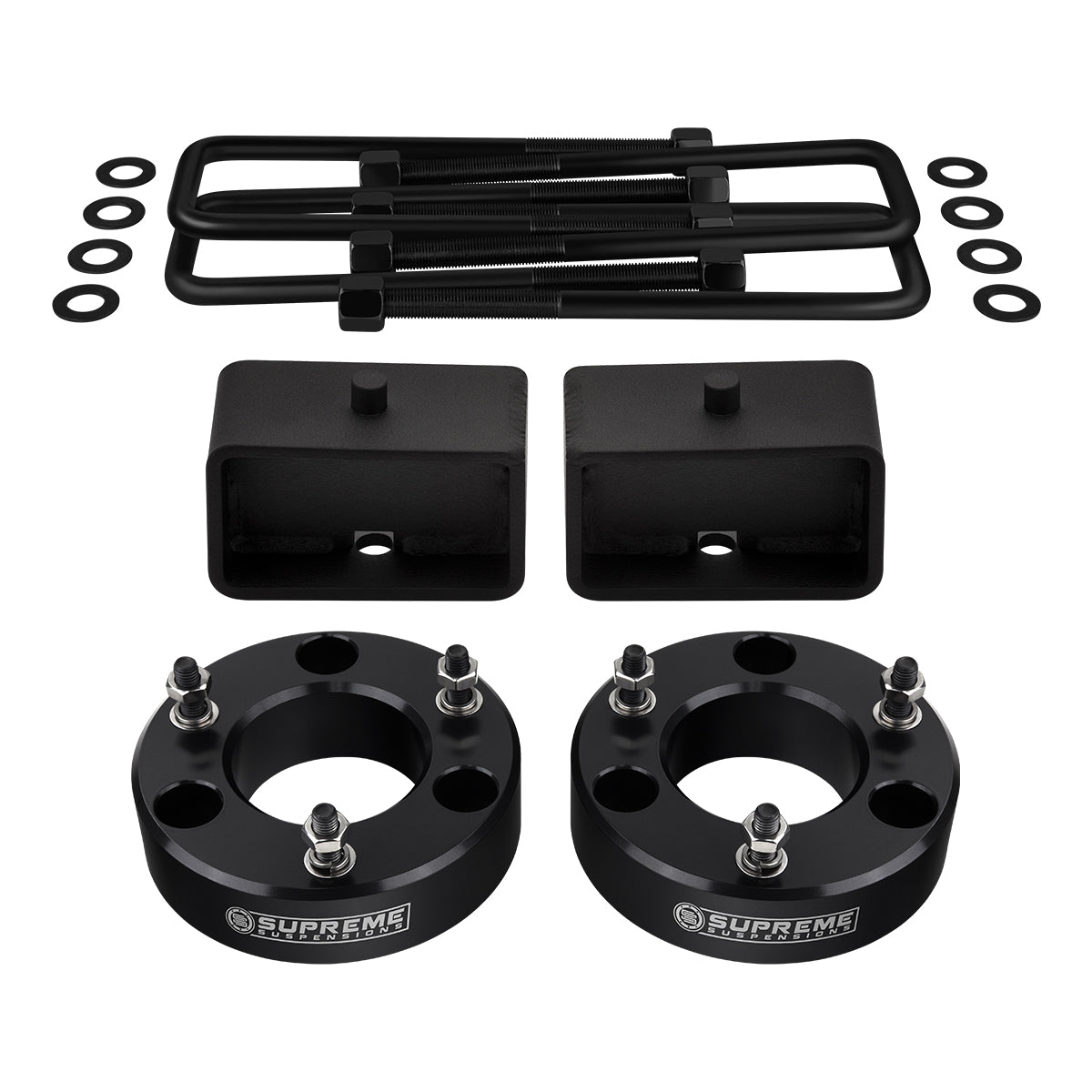 2004-2022 Nissan Titan Full Suspension Lift Kit 2WD 4WD Black Front Lift 3" + Rear Lift 3"