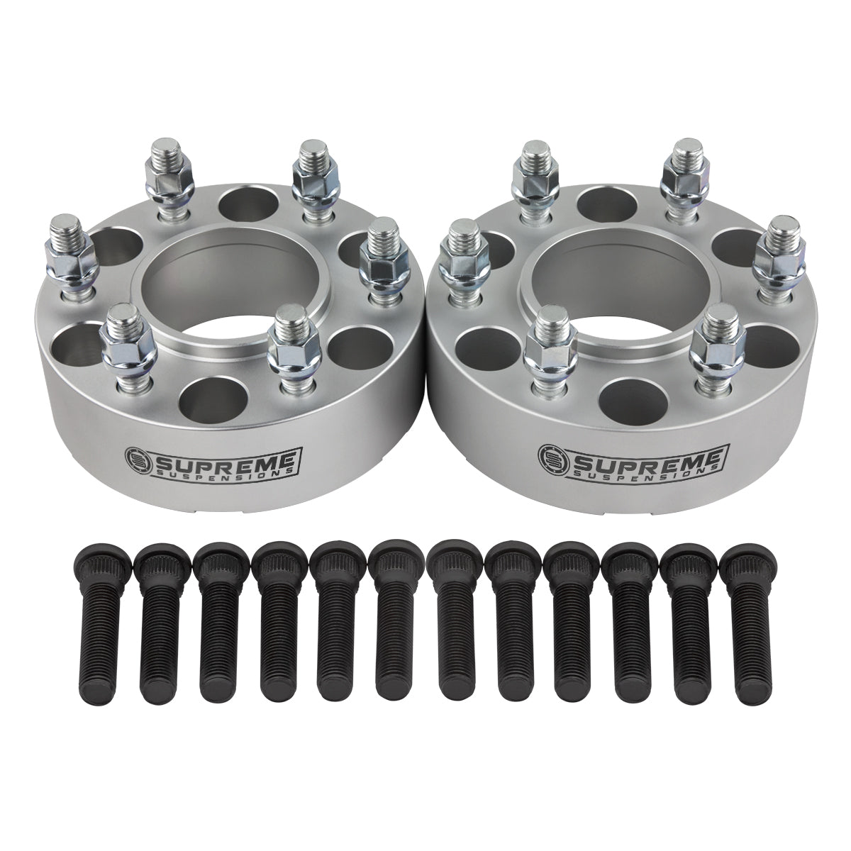 2000-2006 Toyota Tundra Wheel Spacers & 3/4" Longer Wheel Studs 2WD 4WD Silver (x2) Piece 1.5" Spacer