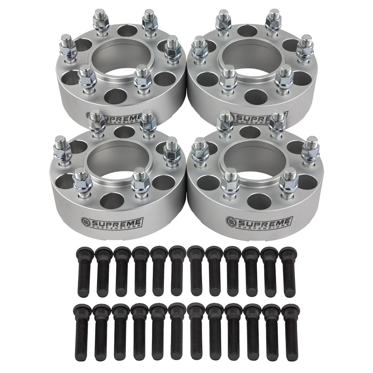 2000-2006 Toyota Tundra Wheel Spacers & 3/4" Longer Wheel Studs 2WD 4WD Silver (x4) Piece 1.5" Spacer