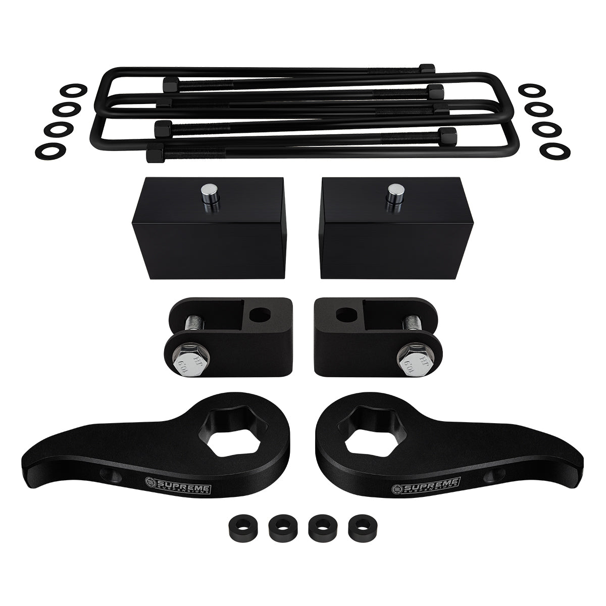 2011-2020 Chevy Silverado 3500 HD Full Suspension Lift Kit & Shock Extenders 4WD 4x4 Front Lift 1" - 3" + Rear Lift 3"