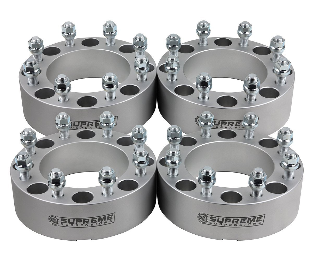 2011-2022 Chevy Silverado 2500HD 2" Lug Centric Wheel Spacers 2WD 4WD Silver (x4) Piece