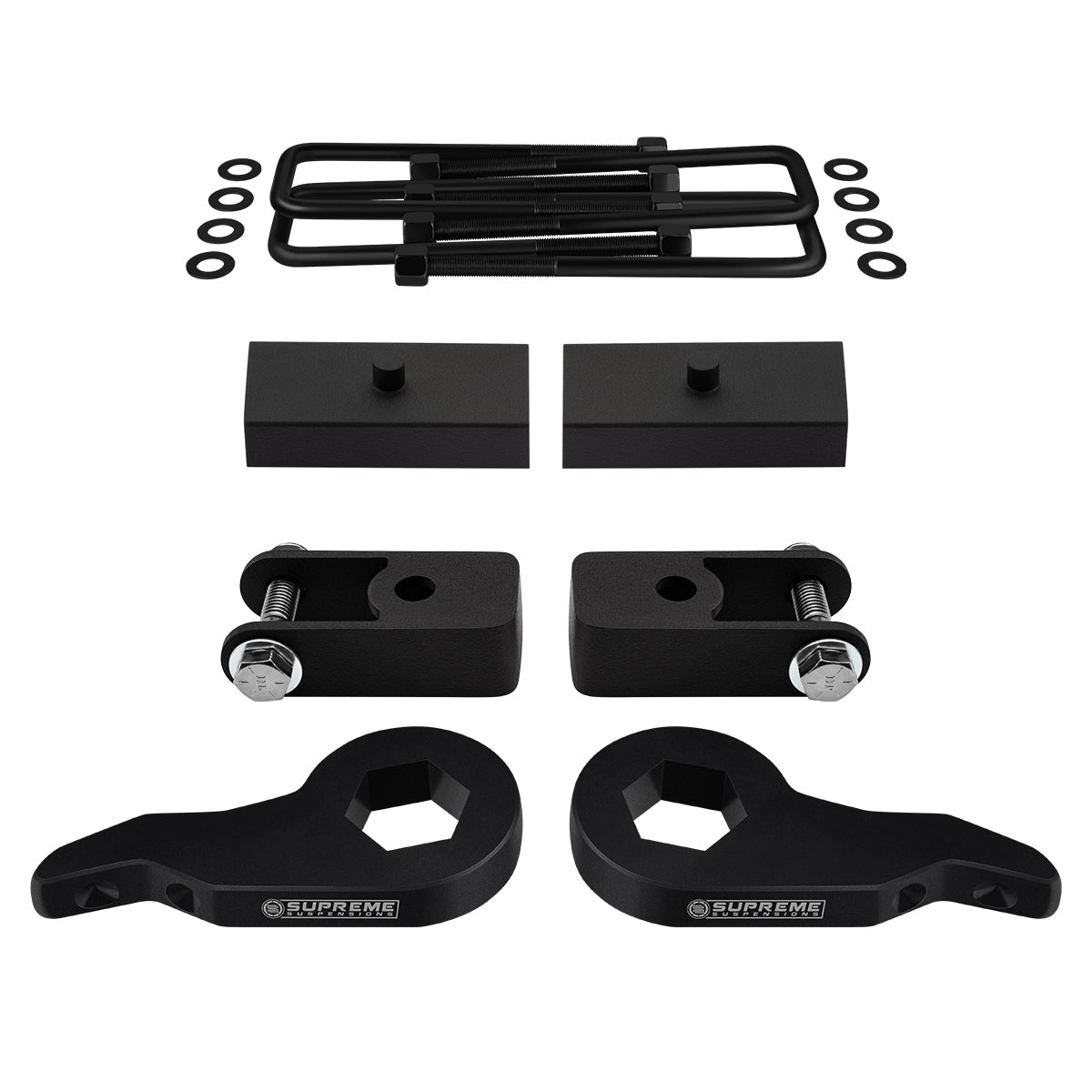 1999-2007 Chevy Silverado 1500 Full Suspension Lift Kit 4WD + Shock Extenders Front Lift 1" - 3" + Rear Lift 1"