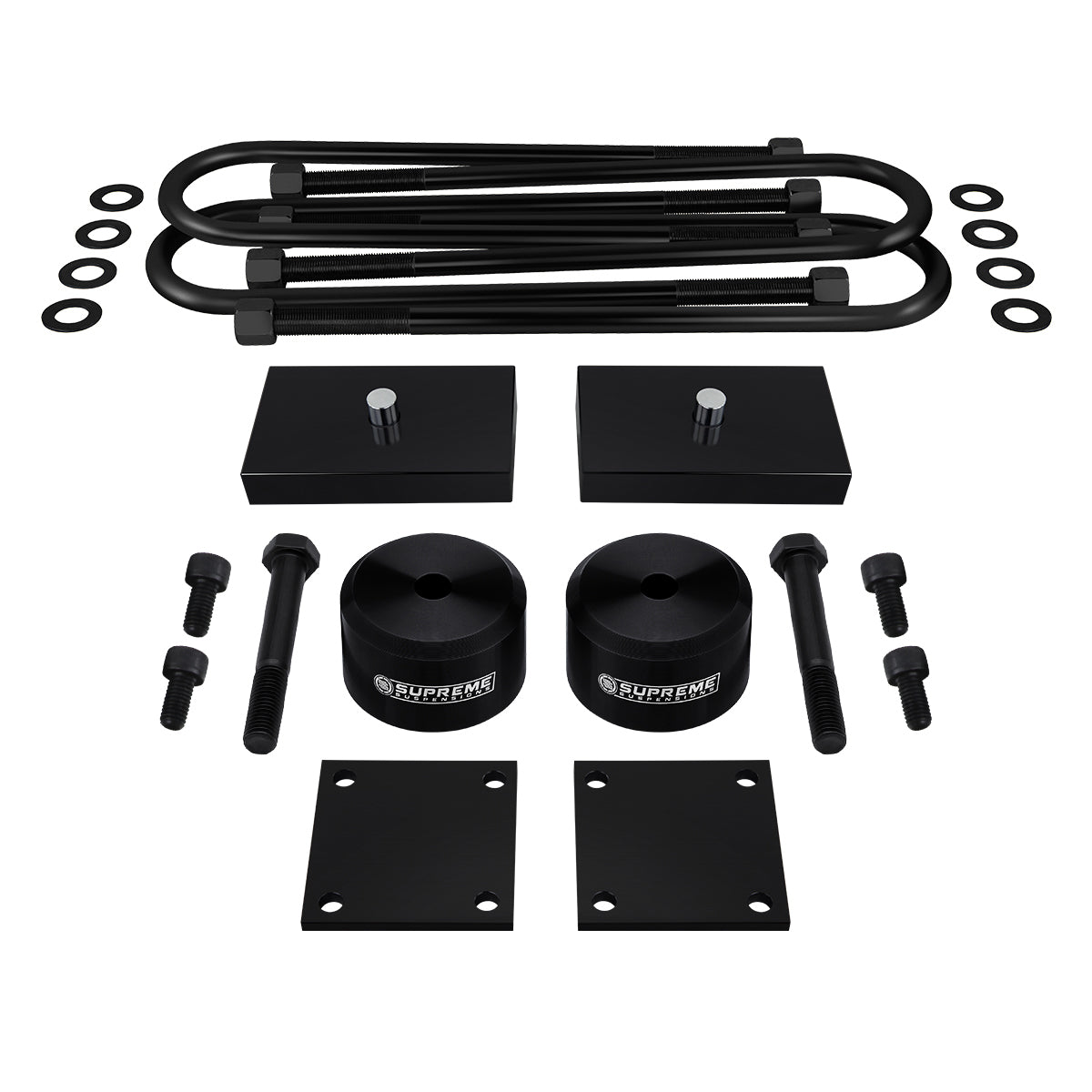 2005-2016 Ford F250 Super Duty Full Suspension Lift Kit, Brake Line Relocation Brackets 4WD 4x4 - Non-Overload Models Only Front Lift 2" + Rear Lift 1"