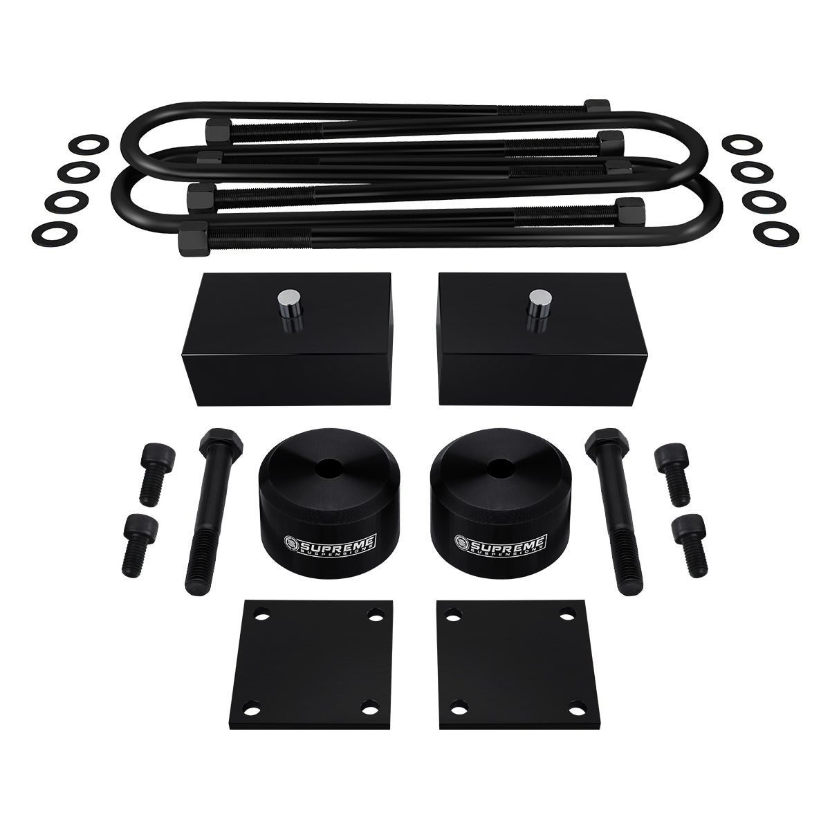 2005-2016 Ford F250 Super Duty Full Suspension Lift Kit, Brake Line Relocation Brackets 4WD 4x4 - Non-Overload Models Only Front Lift 2" + Rear Lift 2"