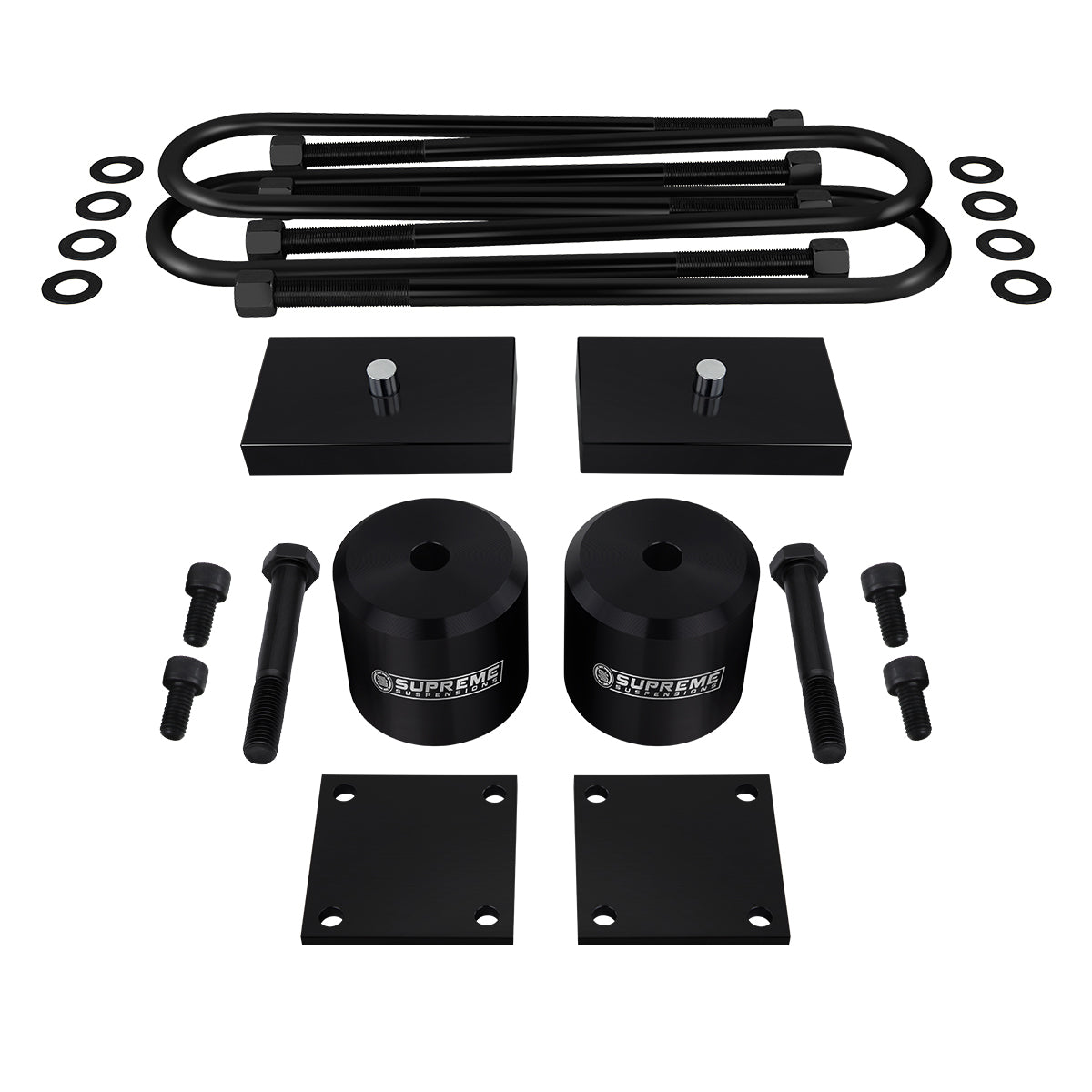 2005-2016 Ford F250 Super Duty Full Suspension Lift Kit, Brake Line Relocation Brackets 4WD 4x4 - Non-Overload Models Only Front Lift 3" + Rear Lift 1"