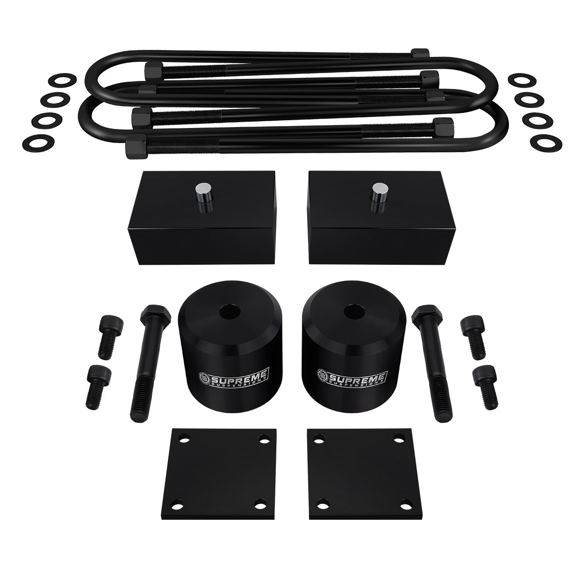 2005-2016 Ford F250 Super Duty Full Suspension Lift Kit, Brake Line Relocation Brackets 4WD 4x4 - Non-Overload Models Only Front Lift 3" + Rear Lift 2"