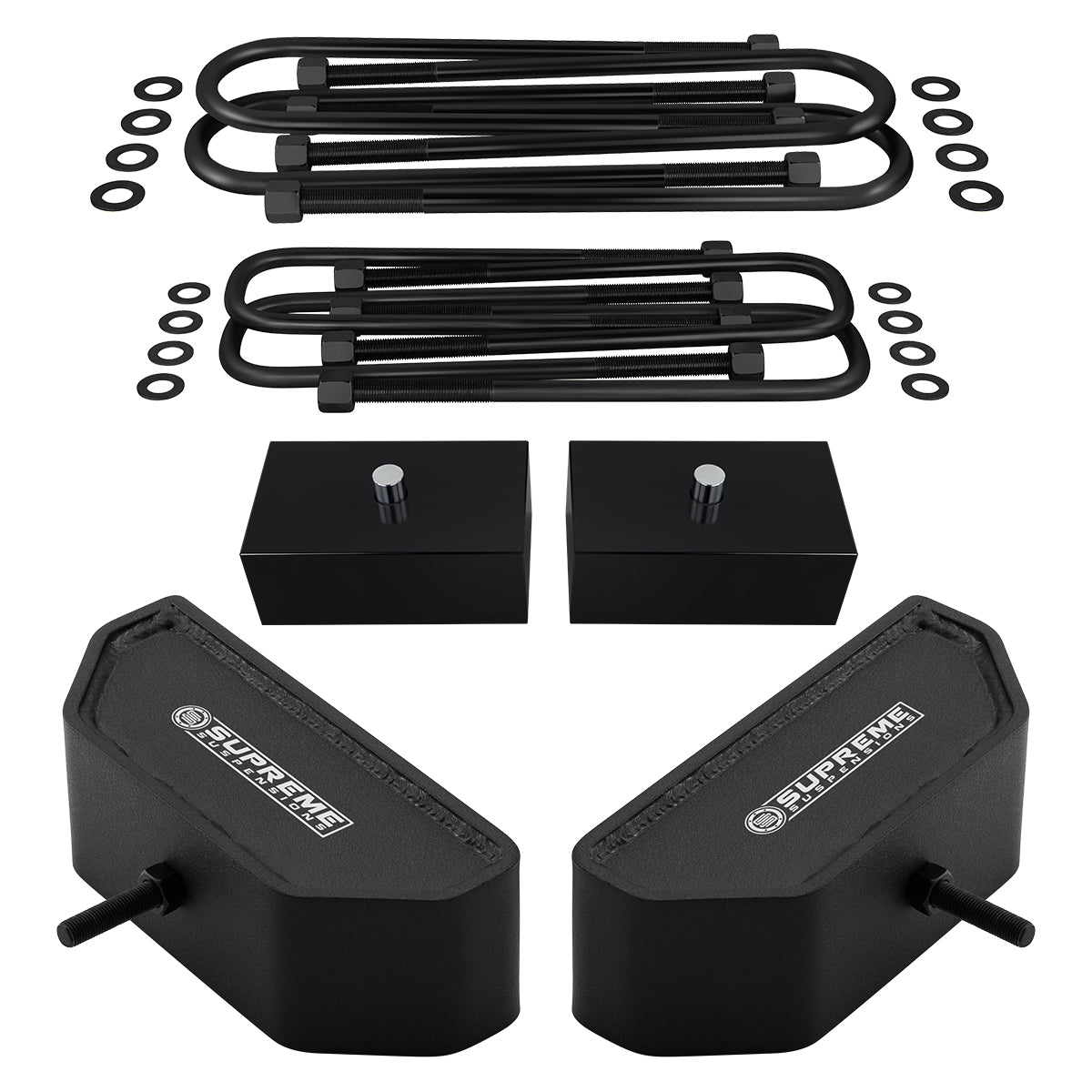 1999-2004 Ford F350 Super Duty Front and Rear Suspension Lift Kit 4WD 4x4 + Rear Spring Pack Setup Non-Overloads 3" + Rear Lift 2"