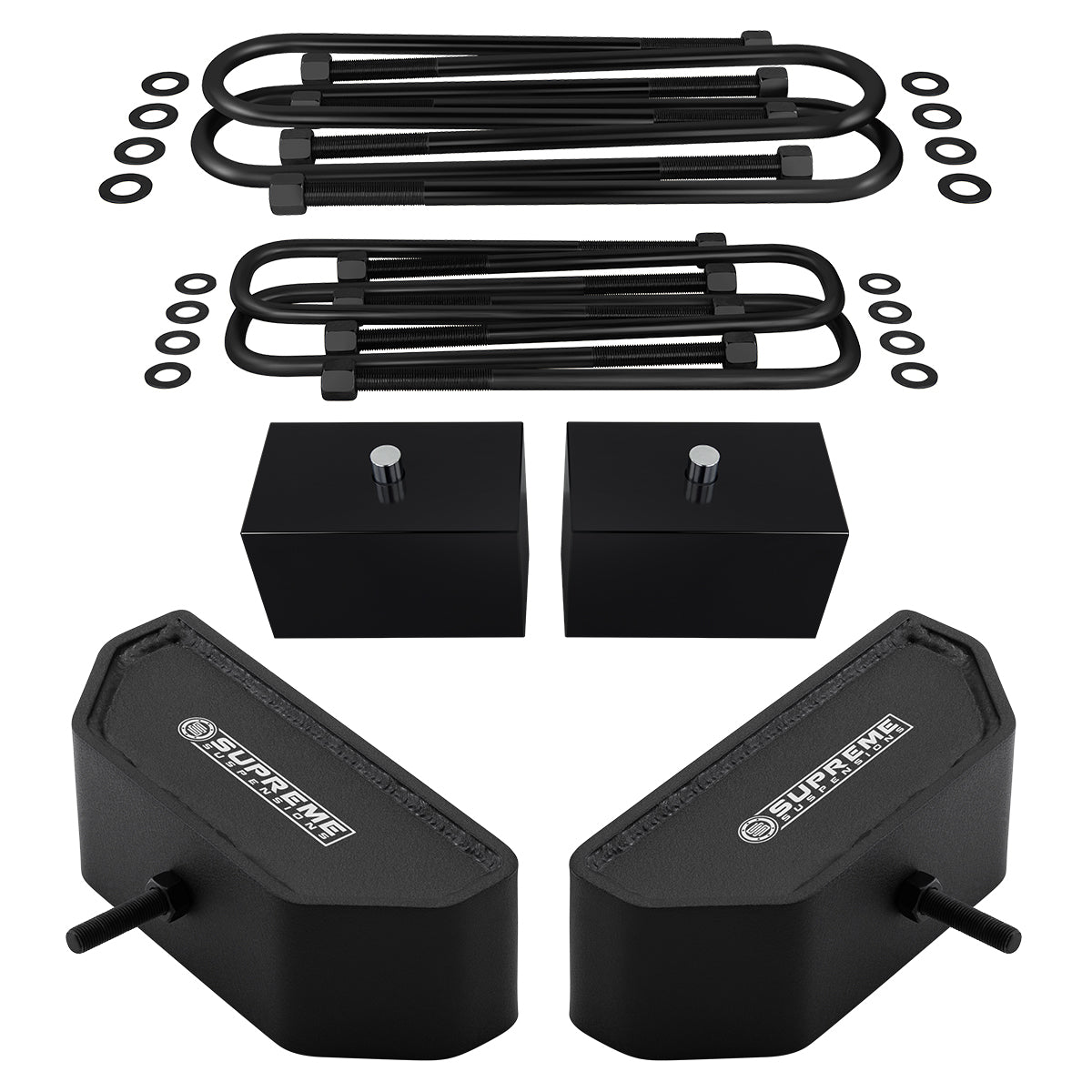 1999-2004 Ford F350 Super Duty Front and Rear Suspension Lift Kit 4WD 4x4 + Rear Spring Pack Setup Non-Overloads 3" + Rear Lift 3"