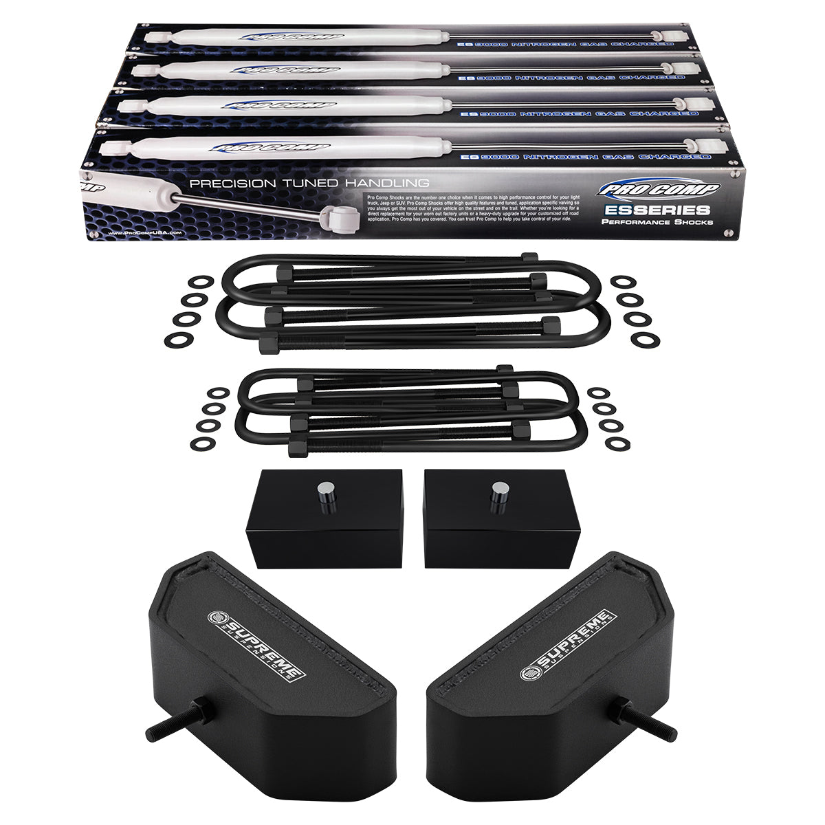 1999-2004 Ford F250 Super Duty Full Suspension Lift Kit with ProComp Shocks 4WD 4x4 Non-Overloads Front Lift 3.5" + Rear Lift 2"