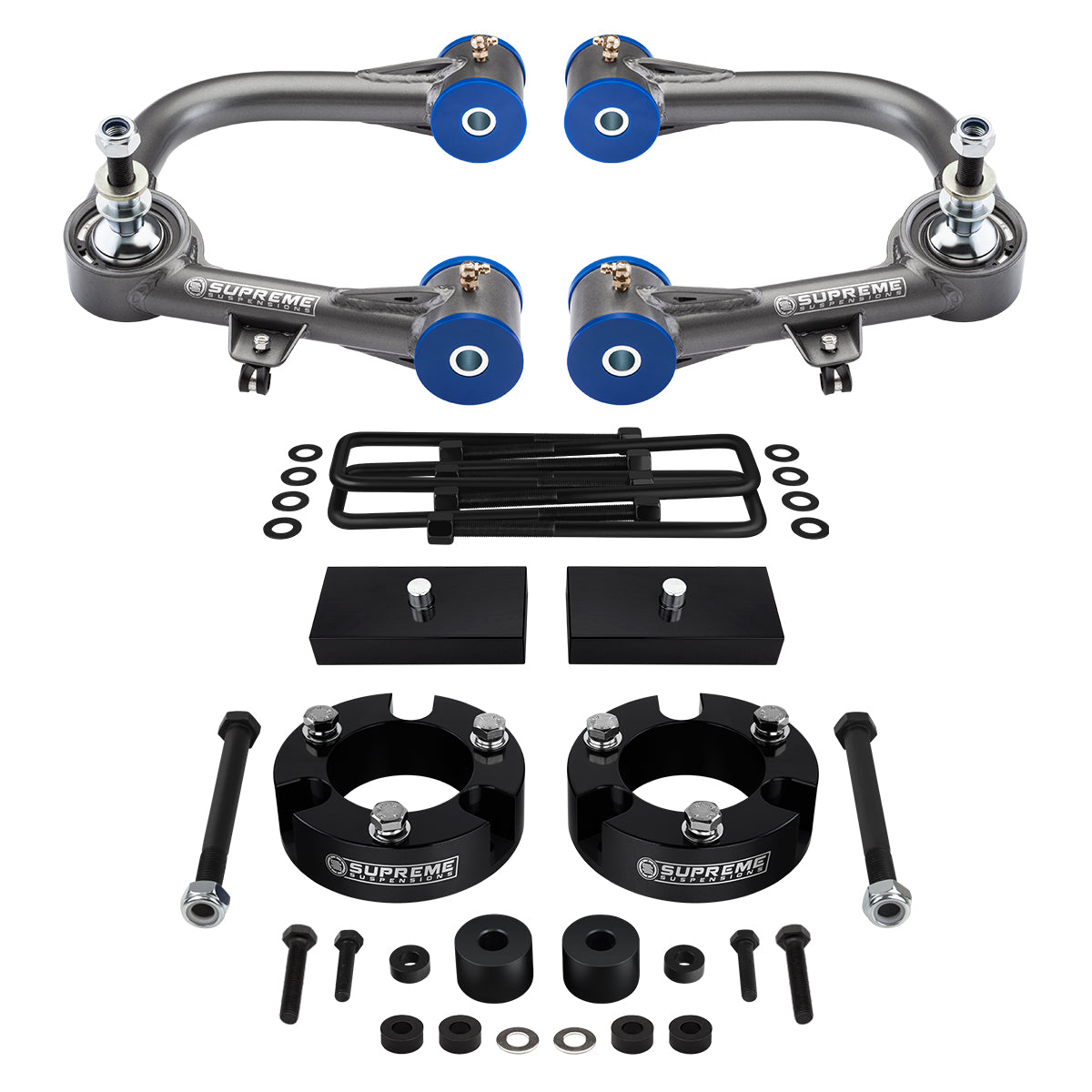 2005-2022 Toyota Tacoma Full Suspension Lift Kit & Differential Drop Kit 4WD + Upper Control Arms w/ Uni Ball, FK Bearings & Polyurethane Bushings Front Lift 3.5" + Rear Lift 1"