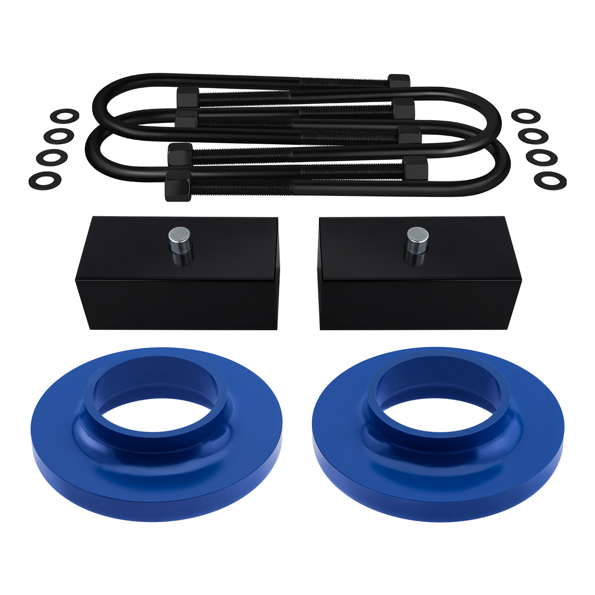 2003-2017 Chevrolet Express 1500 2500 3500 Full Van Suspension Lift Kit 2WD - Blue Front Lift 2" + Rear Lift 1.5"