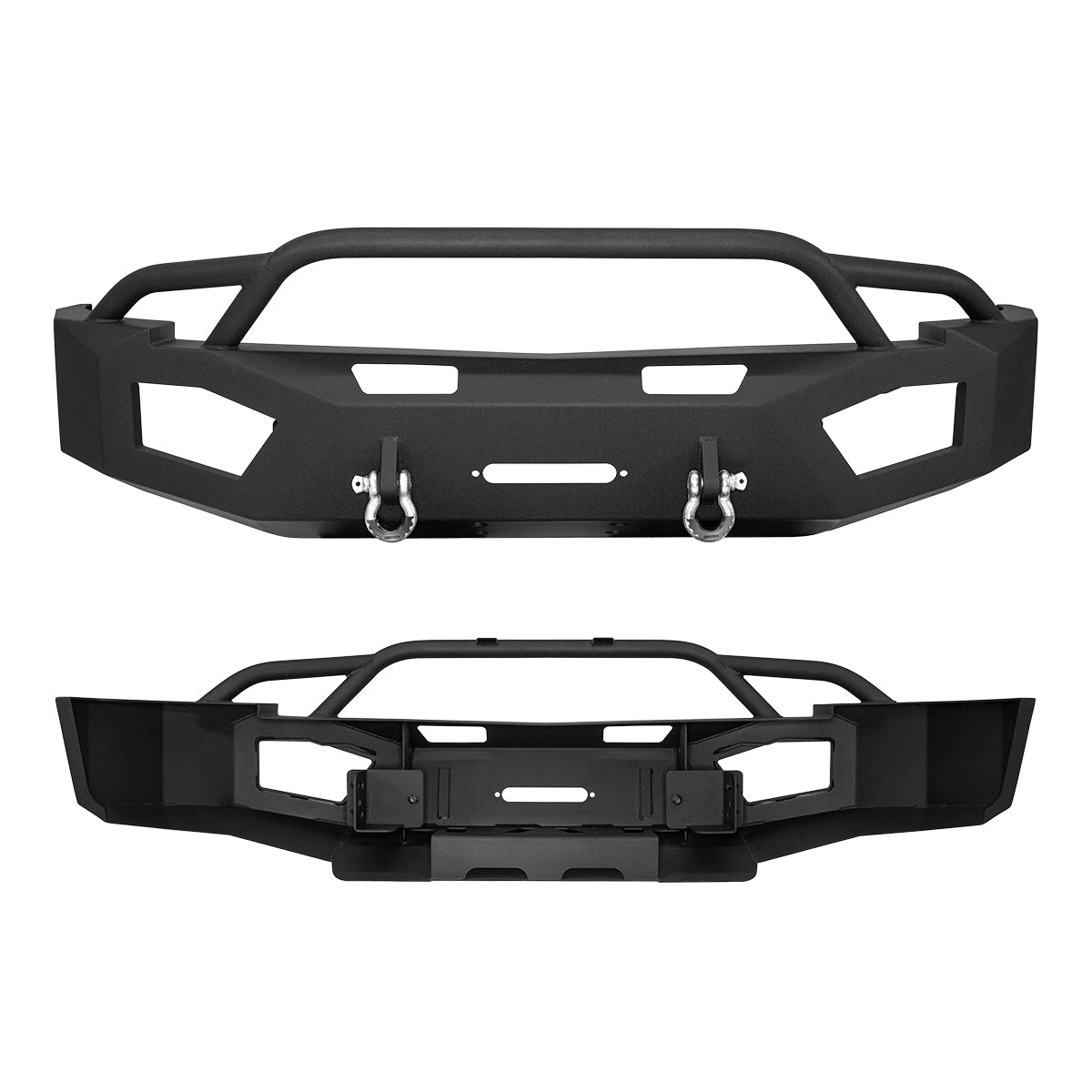 2007-2013 Chevrolet Silverado 1500 Heavy-Duty Off-Road Utility Winch Front Bumper with Bull Bar