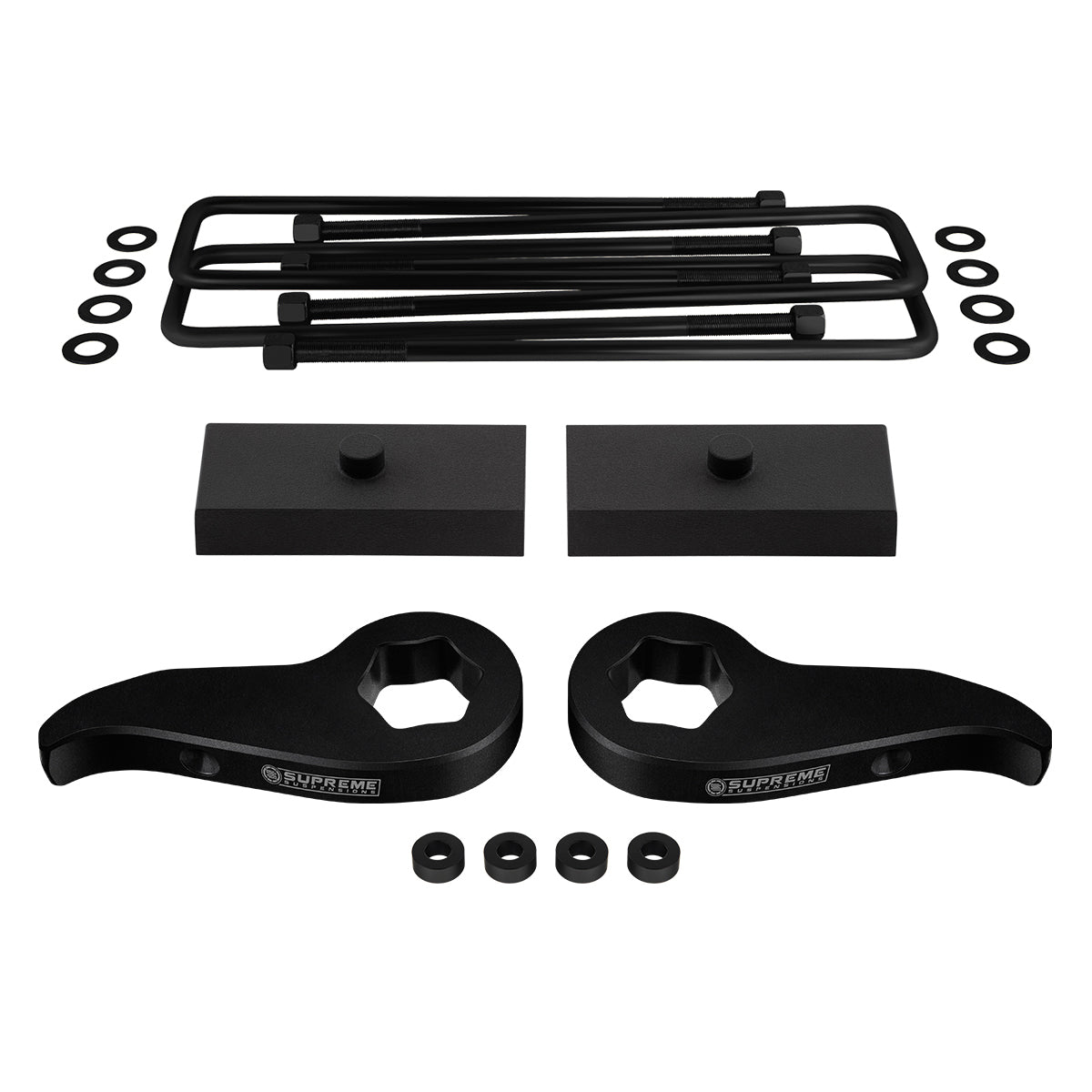 2011-2020 Chevrolet Silverado HD Full Suspension Lift Kit 4WD 4x4 8LUG / / SUPREME'S NEW HD STEEL LIFT BLOCKS! 2500HD Front Lift 1" - 3" + Rear Lift 1"