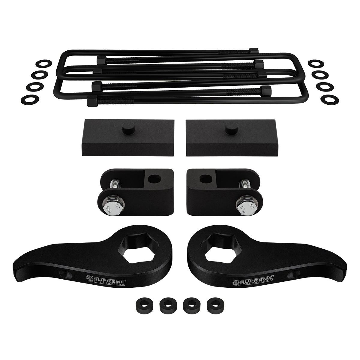 2011-2020 Chevrolet Silverado HD Full Suspension Lift Kit & Shock Extenders 4WD 4x4 / / SUPREME'S NEW HD STEEL LIFT BLOCKS! 2500HD Front Lift 1" - 3" + Rear Lift 1"