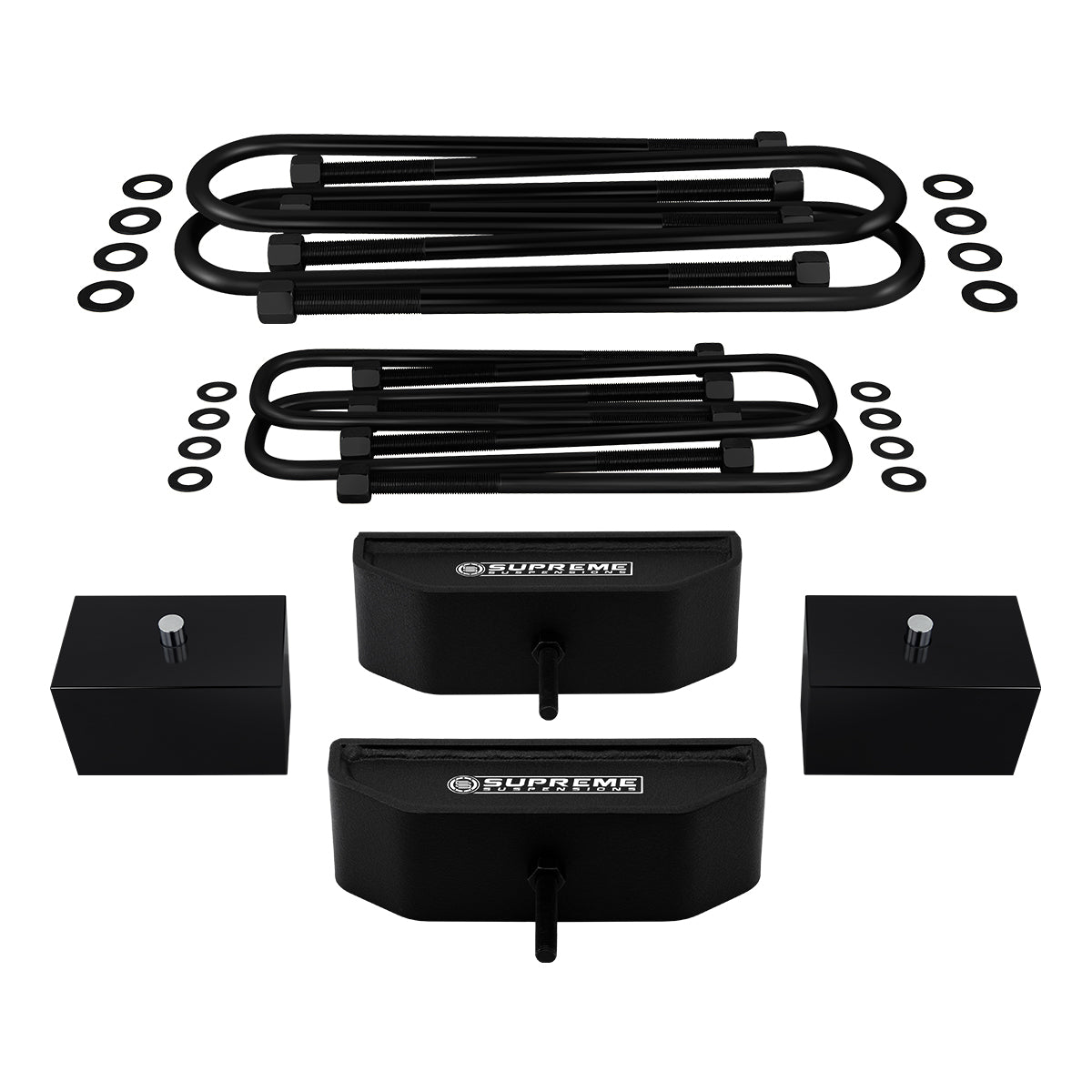 1999-2004 Ford F350 Super Duty Front and Rear Suspension Lift Kit 4WD 4x4 + Rear Spring Pack Setup Non-Overloads 2.5" + Rear Lift 3"