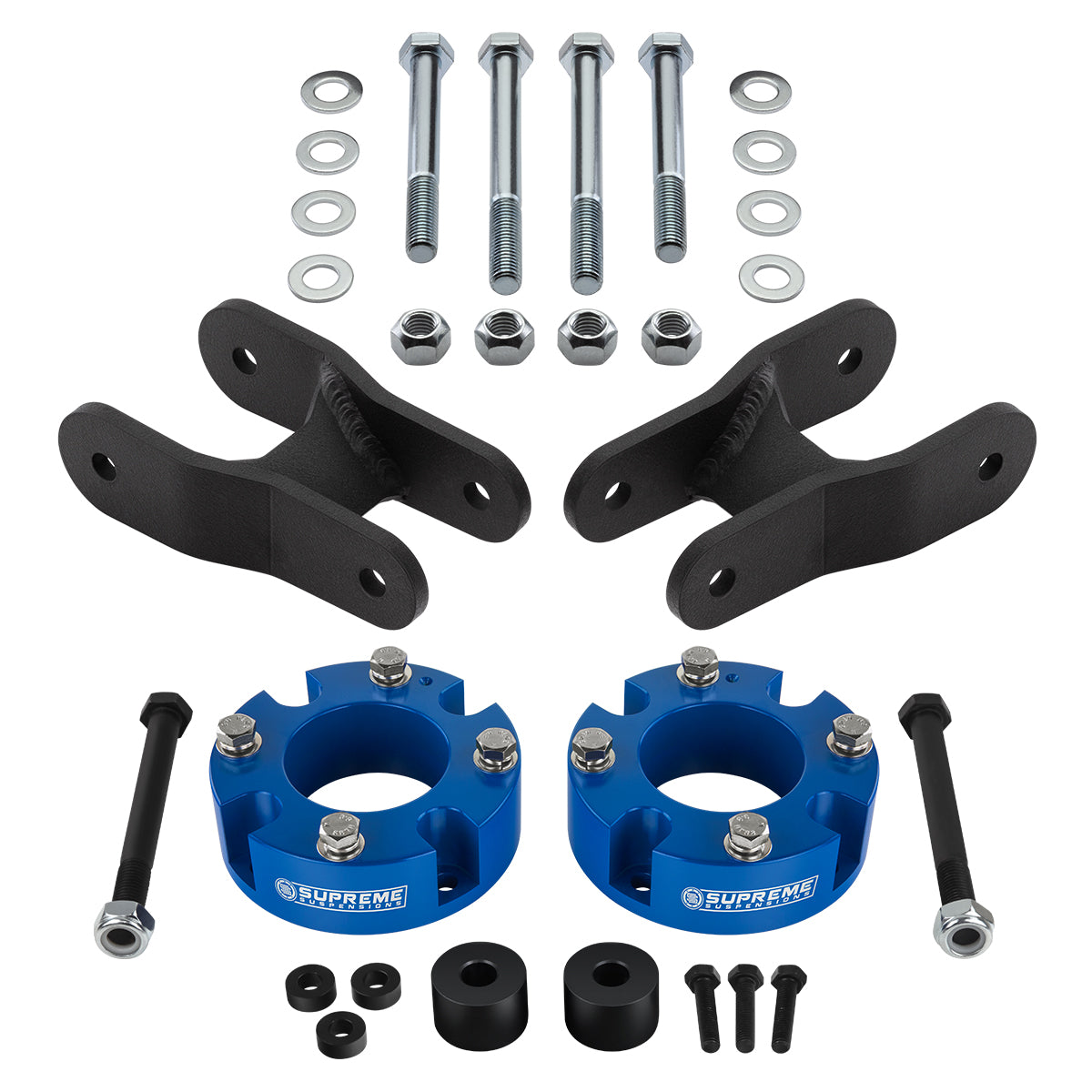 2007-2020 Toyota Tundra 4WD Full Suspension Lift Kit with Differential Drop Kit Blue Front Lift 3" + Rear Lift 1.5"