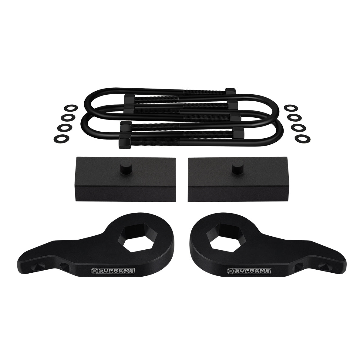 2003-2018 GMC Savana 4WD Full Suspension Lift Kit (Round Bend U-Bolts) Front Lift Adjustable Up To 2.5" + Rear Lift 1"