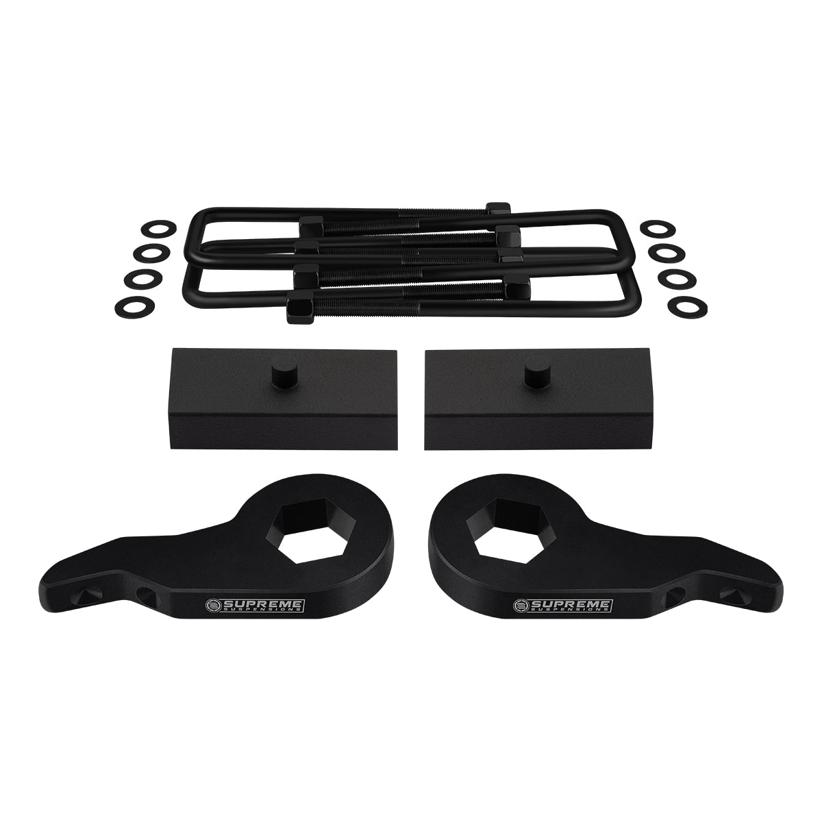 2003-2018 Chevrolet Express AWD Full Suspension Lift Kit (Square Bend U-Bolts) Front Lift Adjustable Up To 2.5" + Rear Lift 1"