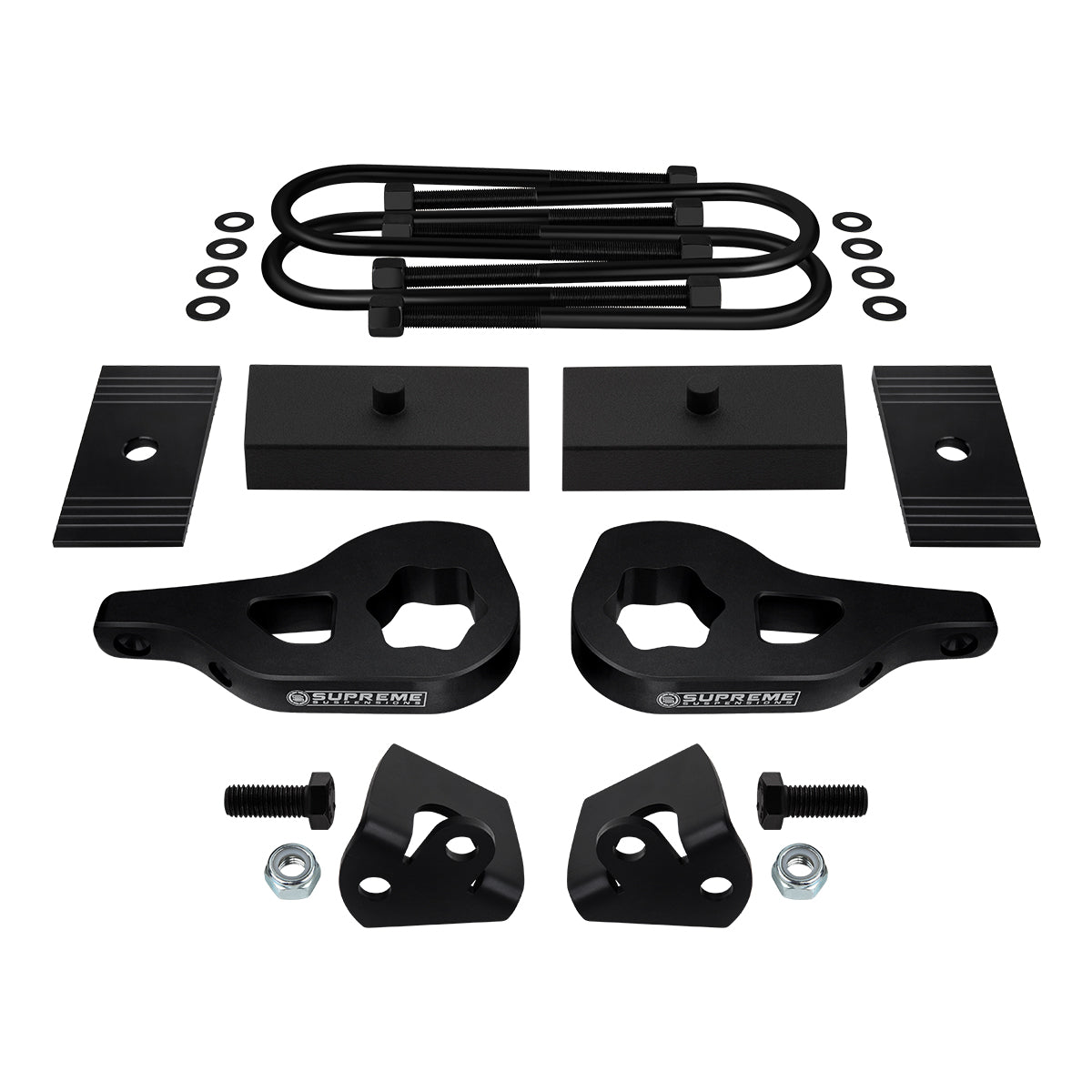 2002-2005 Dodge Ram 1500 4WD 4x4 Full Suspension Lift Kit & Shims + Shock Extenders Front Lift 1" - 3" + Rear Lift 1"