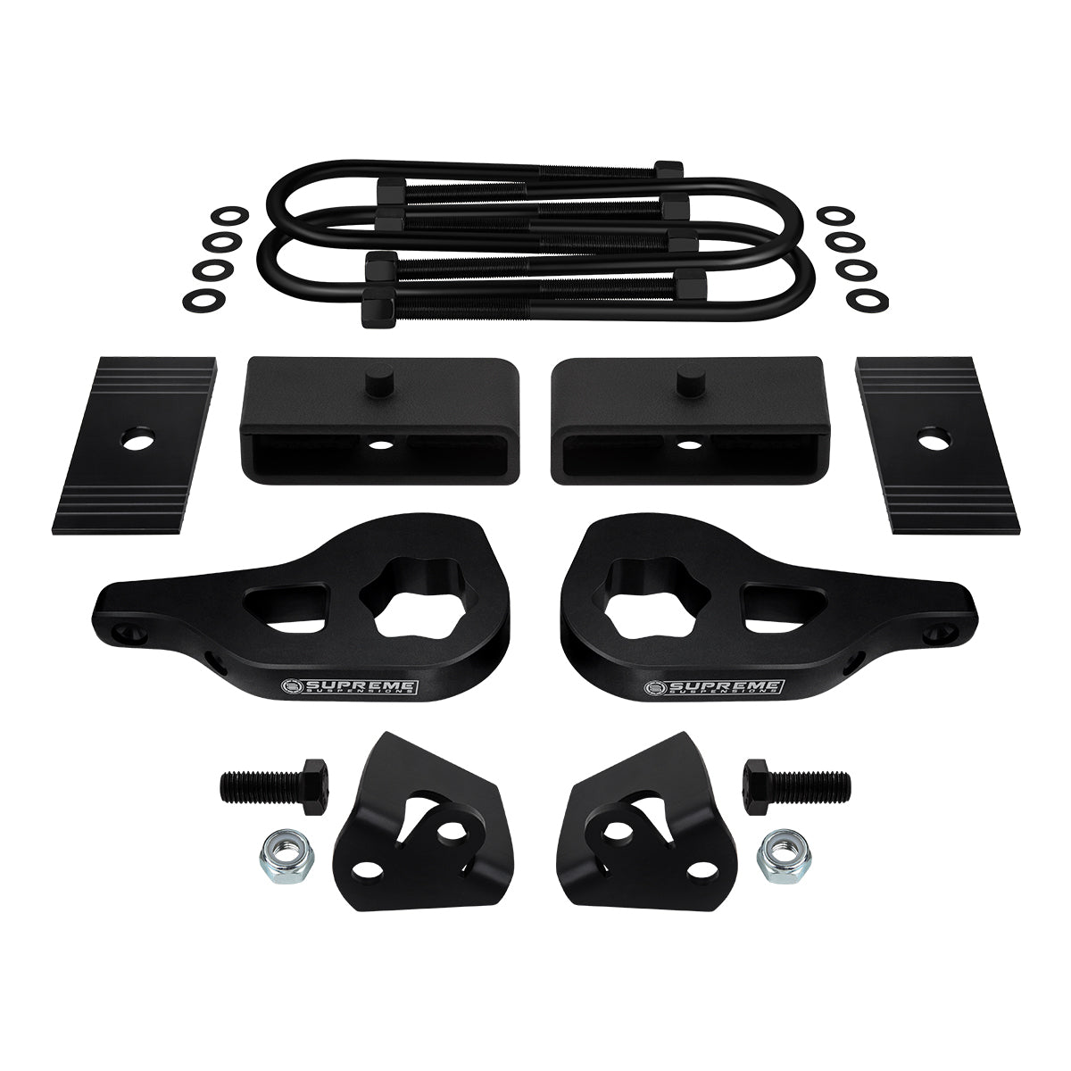 2002-2005 Dodge Ram 1500 4WD 4x4 Full Suspension Lift Kit & Shims + Shock Extenders Front Lift 1" - 3" + Rear Lift 1.5"