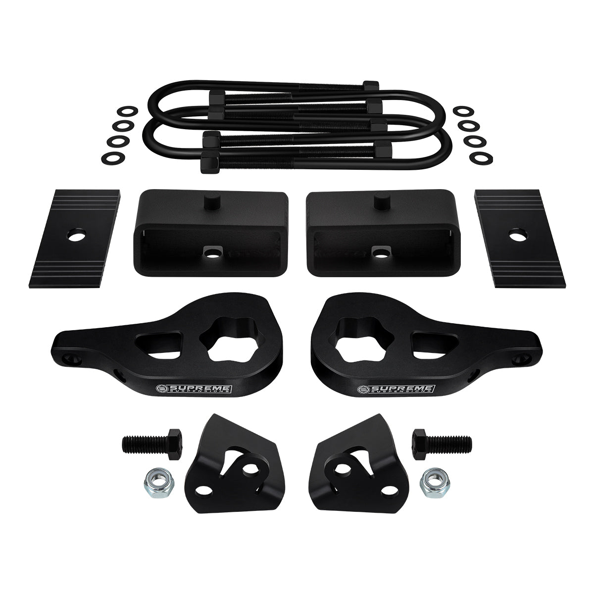 2002-2005 Dodge Ram 1500 4WD 4x4 Full Suspension Lift Kit & Shims + Shock Extenders Front Lift 1" - 3" + Rear Lift 2"