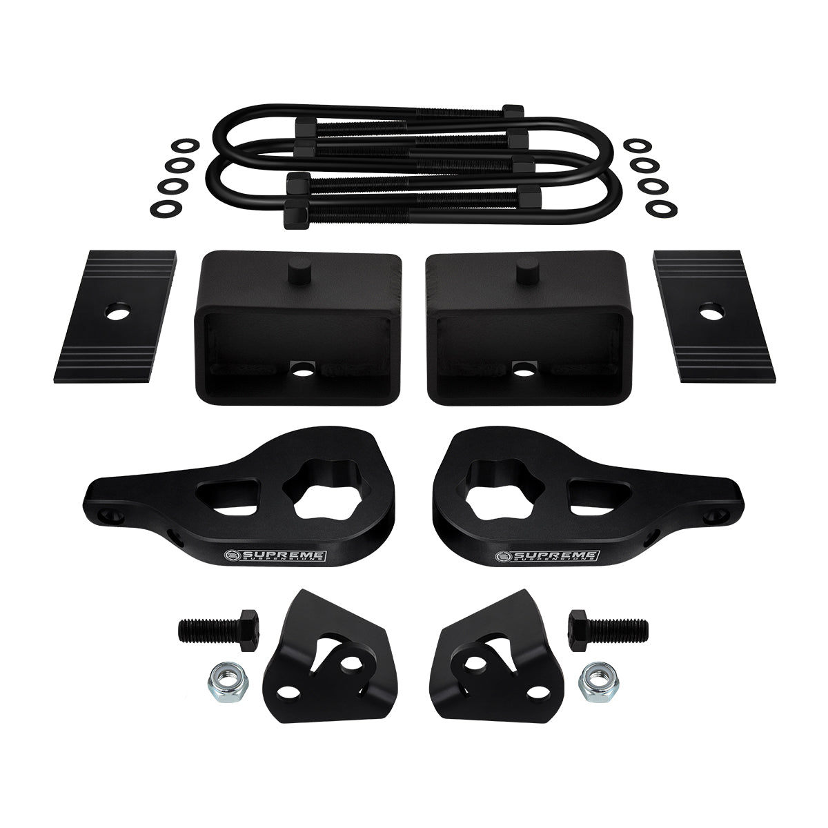 2002-2005 Dodge Ram 1500 4WD 4x4 Full Suspension Lift Kit & Shims + Shock Extenders Front Lift 1" - 3" + Rear Lift 3"