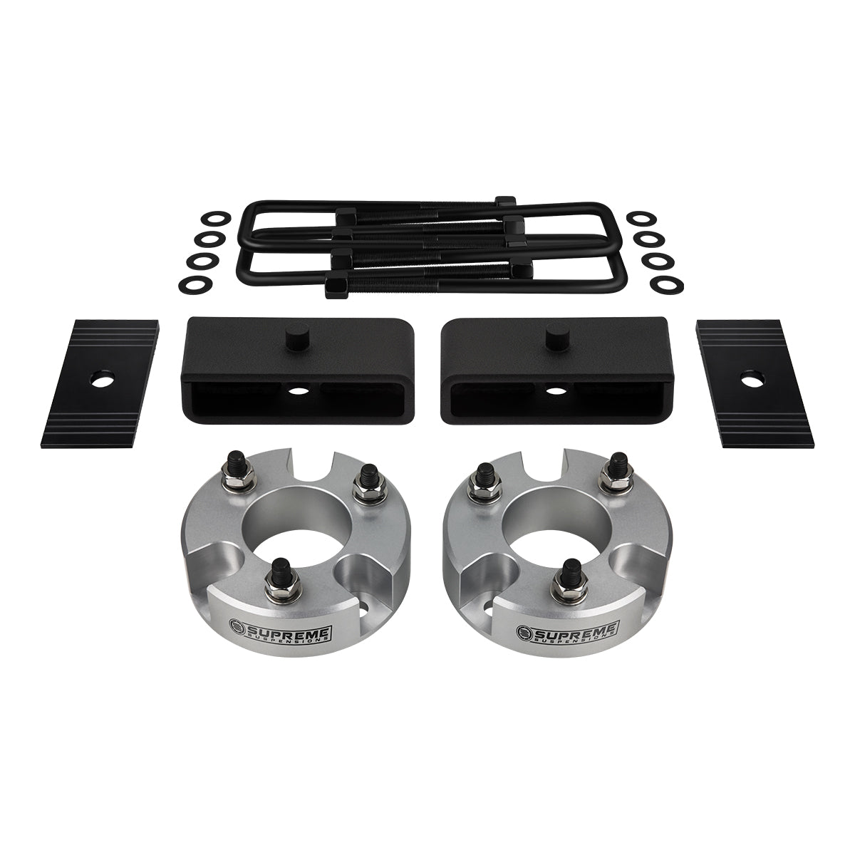 2005-2022 Nissan Frontier Full Suspension Lift Kit / Shims 4x2 4x4 Silver Front Lift 2.5" + Rear Lift 1.5"