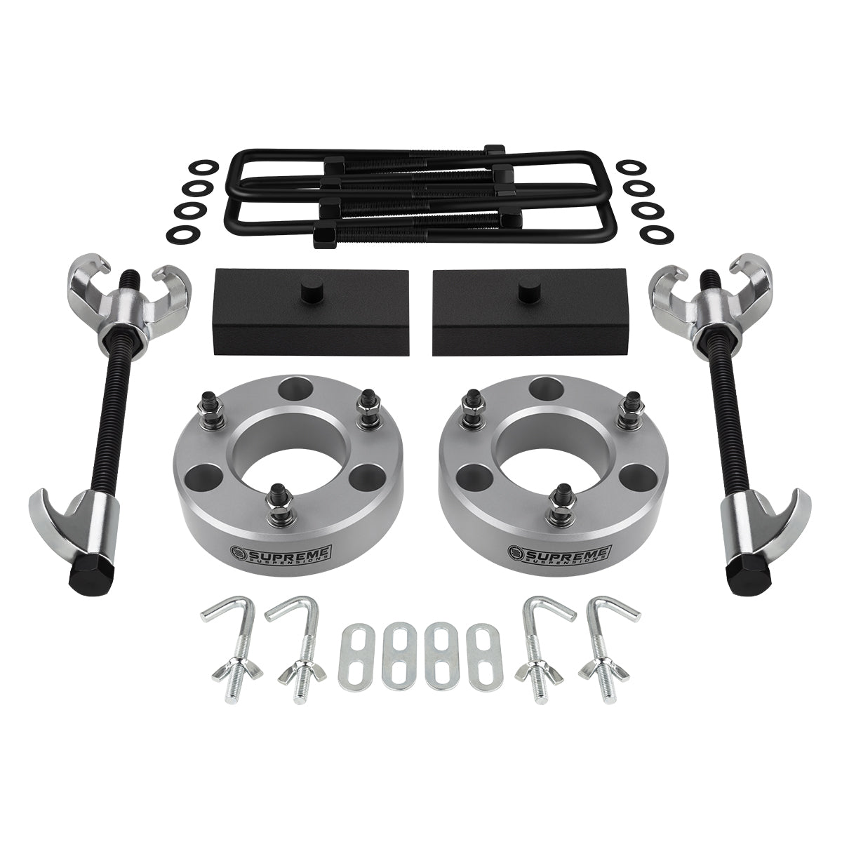 2004-2022 Nissan Titan Spacers + Blocks Suspension Lift Kit 2WD 4WD + Compressor Tool Front Lift 2" + Rear Lift 1"