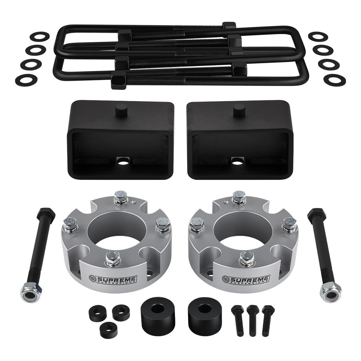 2007-2021 Toyota Tundra Suspension Spacers + Blocks Lift Kit & Differential Drop 4WD 4x4 Front Lift 3" 3"