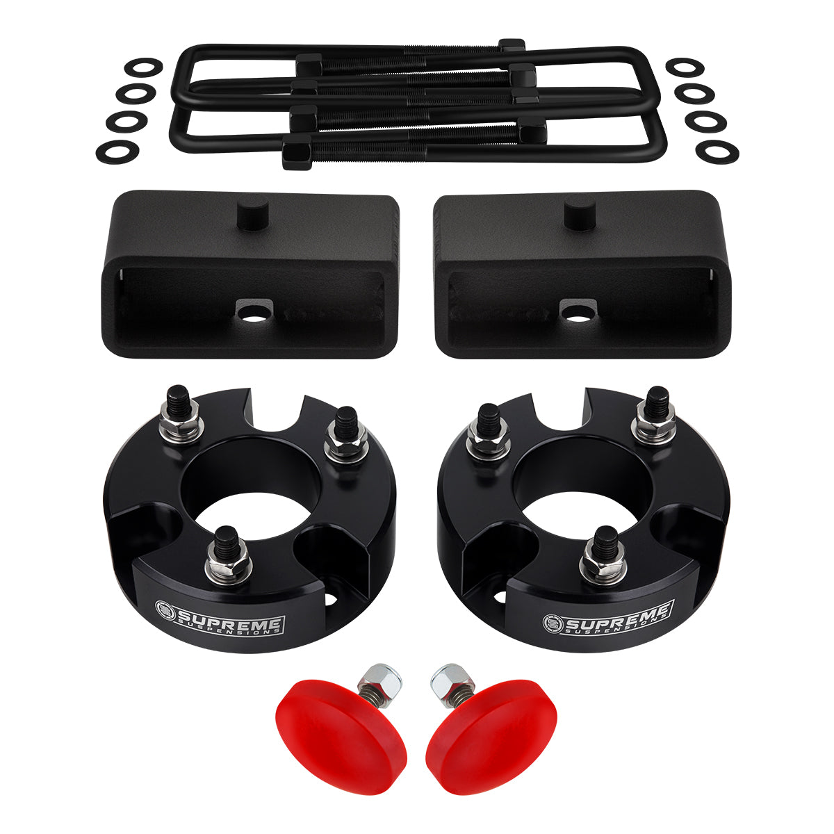 Front And Rear Lift Leveling Kit Includes UCA Stops For 2005-2022 Nissan Frontier Front Lift 3" + Rear Lift 2"