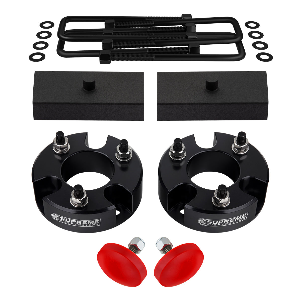 Front And Rear Lift Leveling Kit Includes UCA Stops For 2005-2022 Nissan Frontier Front Lift 3" + Rear Lift 1"