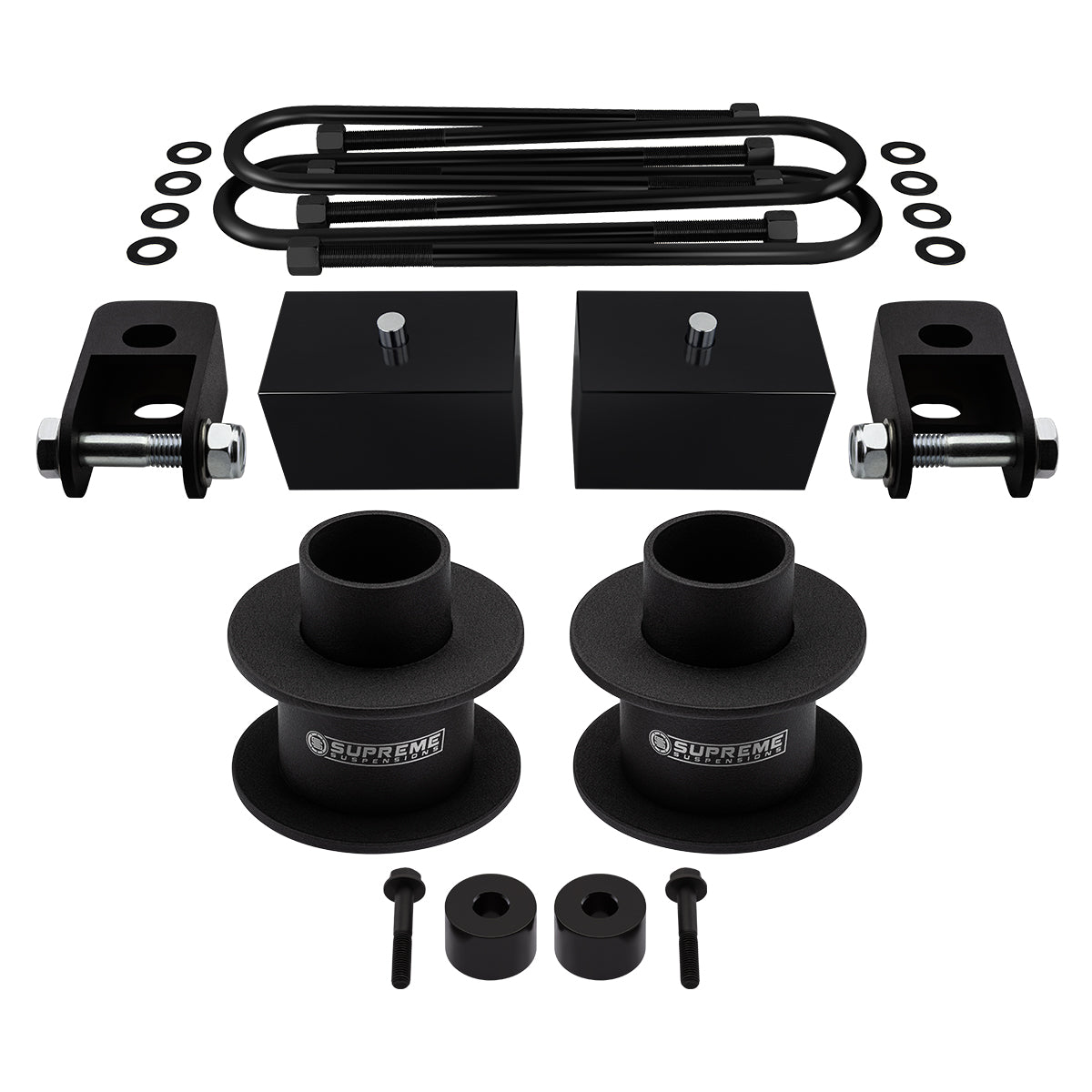 2005-2022 Ford F250 Super Duty Full Suspension Lift Kit with Front Shock Extenders & Bump Stop Drop Spacers 4WD Non-Overloads Front Lift 3" + Rear Lift 3"