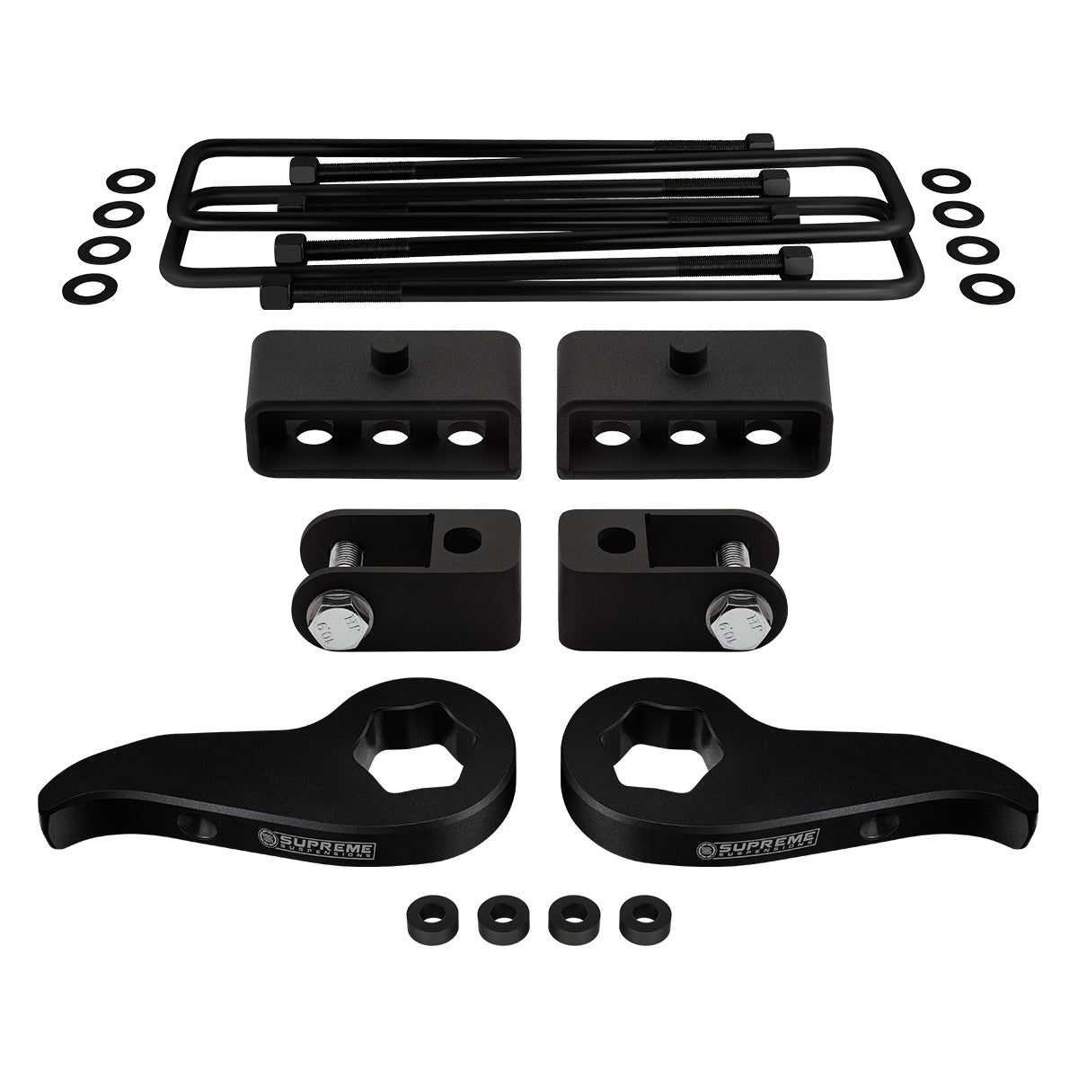 2011-2020 Chevrolet Silverado HD Full Suspension Lift Kit & Shock Extenders 4WD 4x4 / / SUPREME'S NEW HD STEEL LIFT BLOCKS! 2500HD Front Lift 1" - 3" + Rear Lift 2"