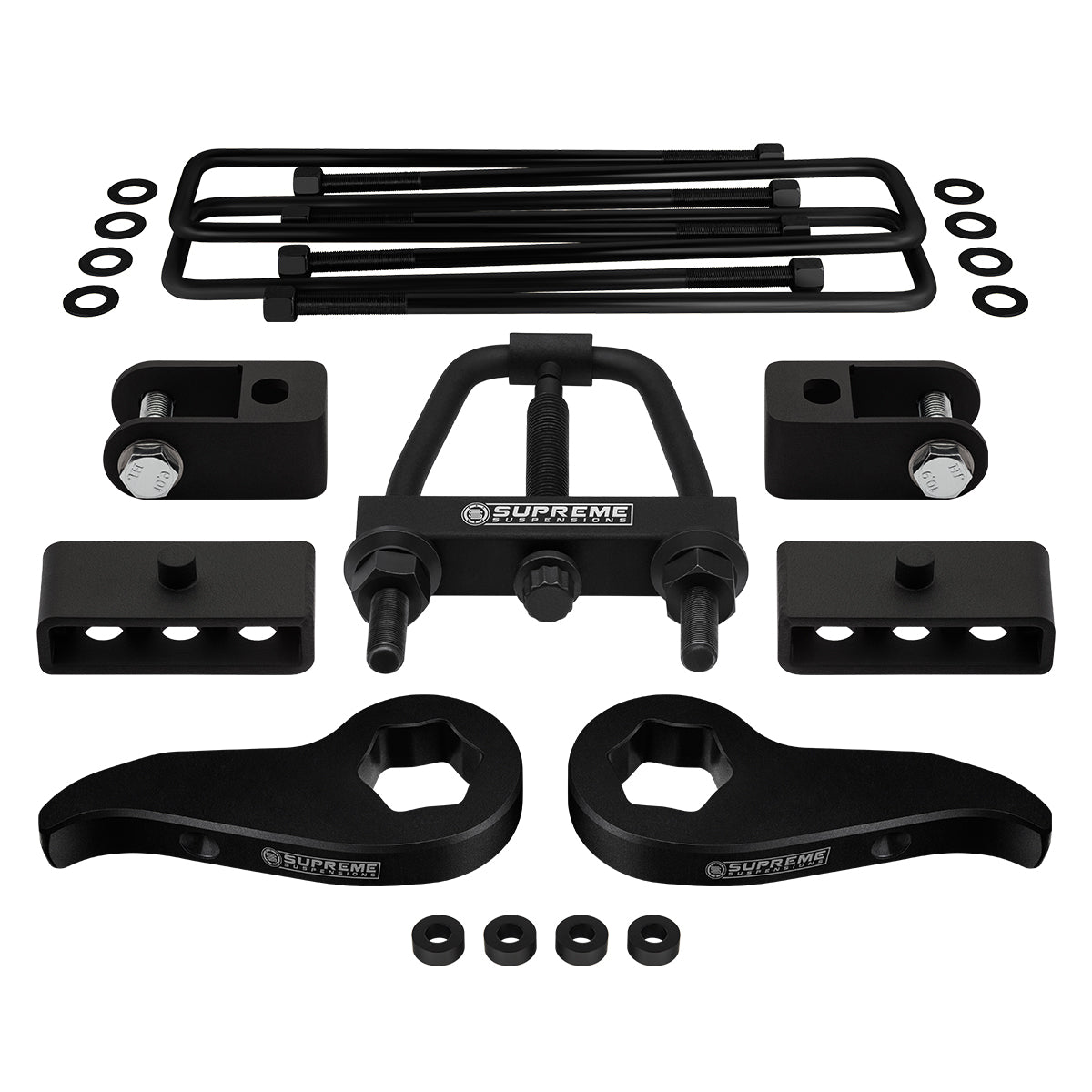 2011-2020 GMC Sierra HD Full Suspension Lift Kit with Front Shock Extenders & Torsion Max Tool 4WD 4x4 / SUPREME'S NEW HD STEEL LIFT BLOCKS! 2500HD Front Lift 1" - 3" + Rear Lift 1.5"