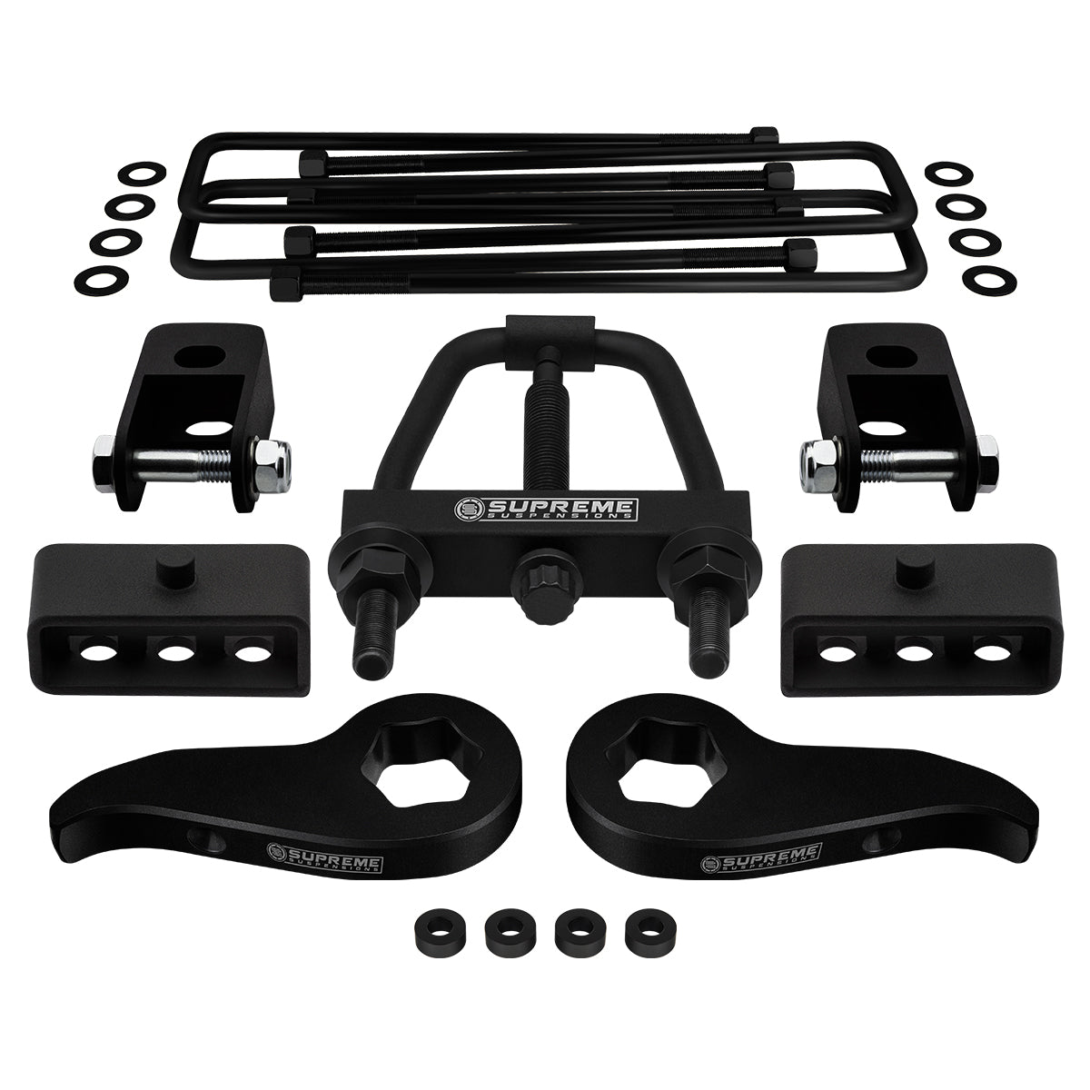 2011-2020 GMC Sierra HD Full Suspension Lift Kit with Front Shock Extenders & Torsion Max Tool 4WD 4x4 / SUPREME'S NEW HD STEEL LIFT BLOCKS! 2500HD Front Lift 1" - 3" + Rear Lift 2"