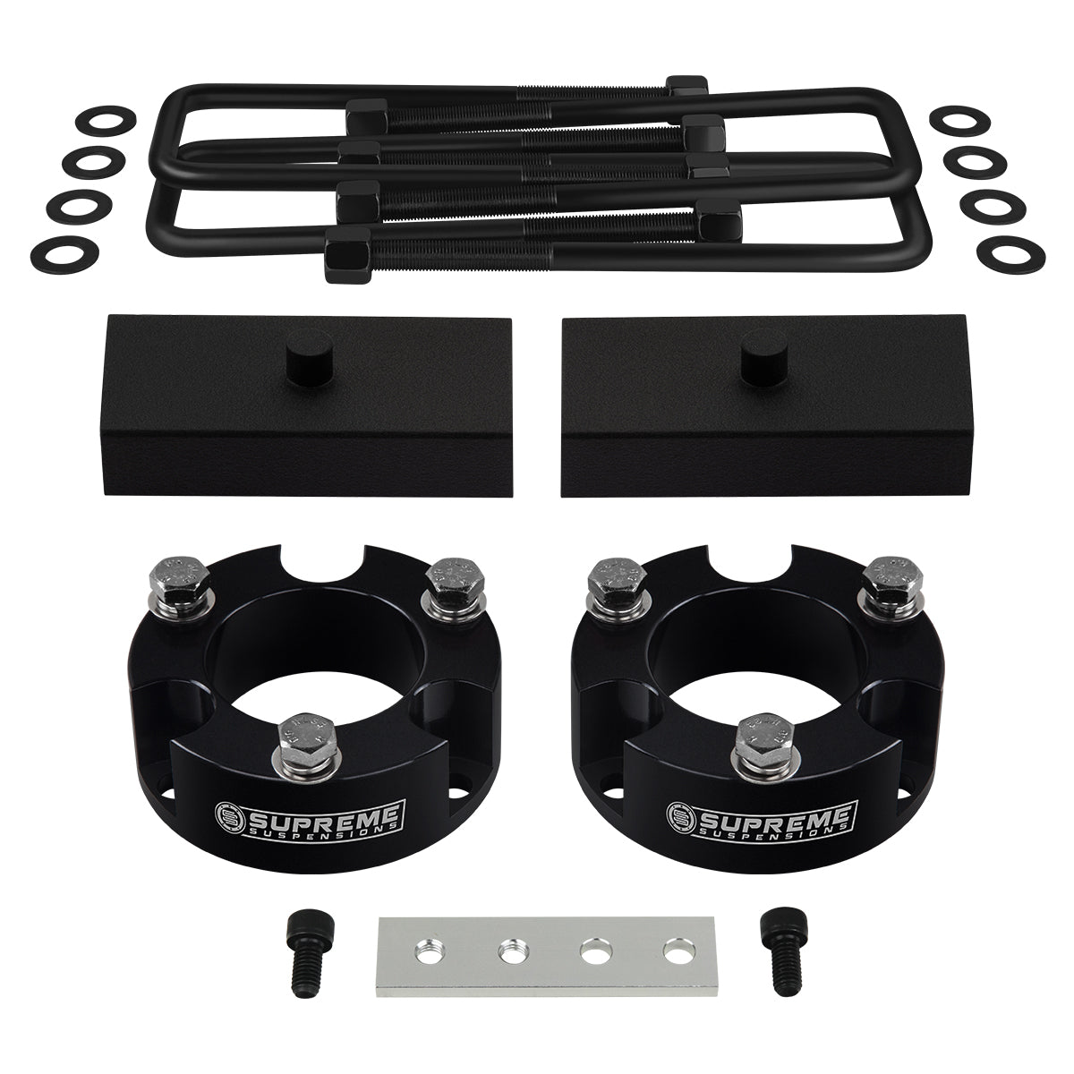 1995-2004 Toyota Tacoma Full Suspension Lift Kit 2WD 4WD / SUPREME'S NEW HD STEEL LIFT BLOCKS! Front Lift 2" + Rear Lift 1"