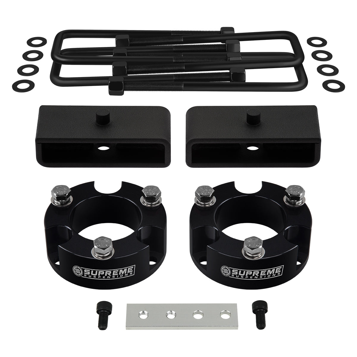 1995-2004 Toyota Tacoma Full Suspension Lift Kit 2WD 4WD / SUPREME'S NEW HD STEEL LIFT BLOCKS! Front Lift 2" + Rear Lift 1.5"