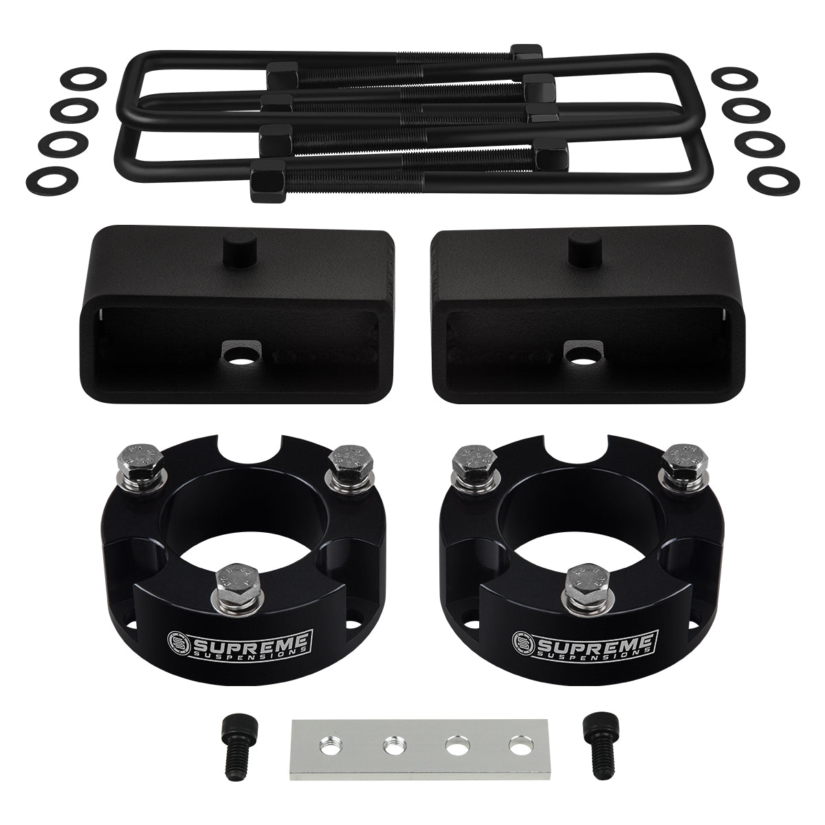 1995-2004 Toyota Tacoma Full Suspension Lift Kit 2WD 4WD / SUPREME'S NEW HD STEEL LIFT BLOCKS! Front Lift 2" + Rear Lift 2"