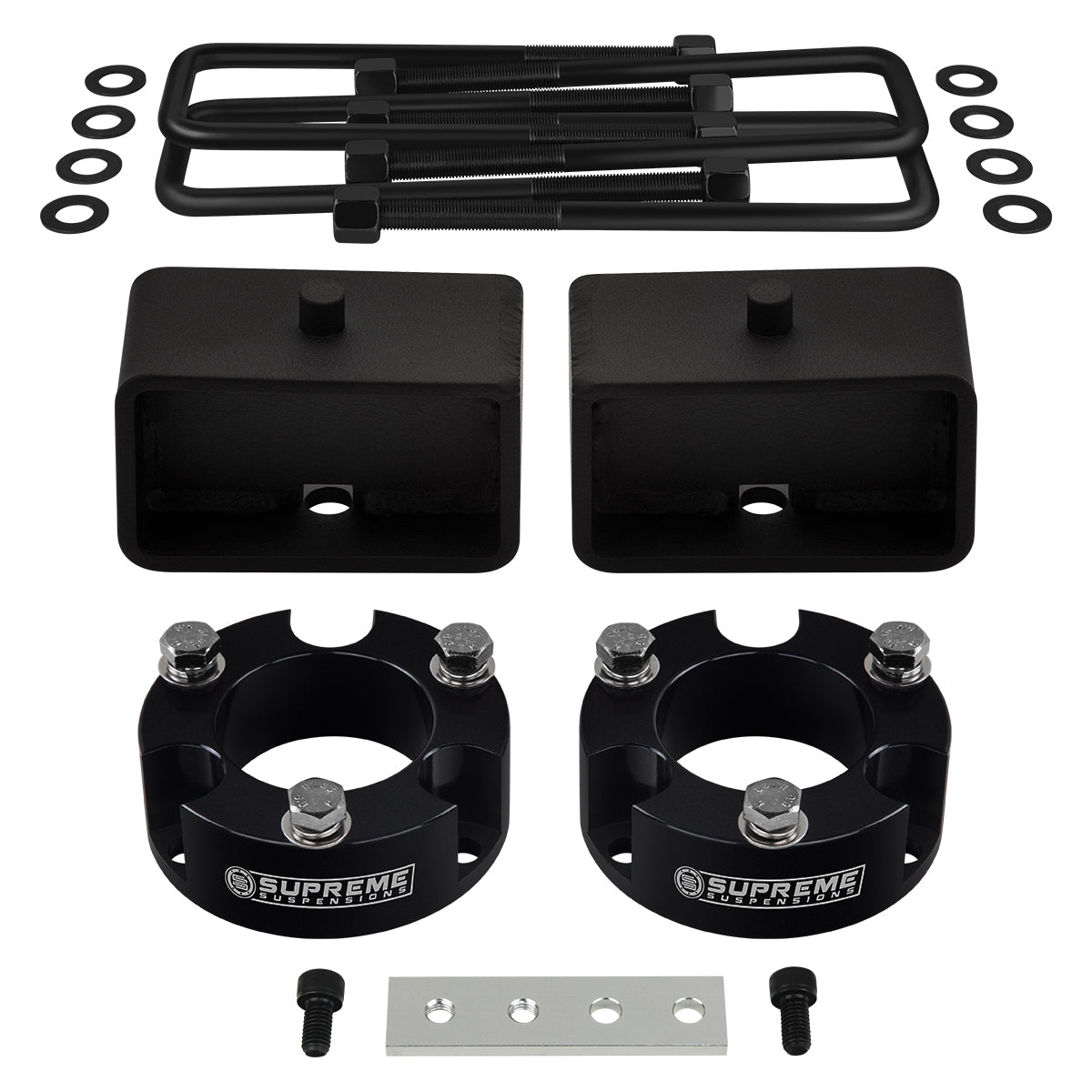 1995-2004 Toyota Tacoma Full Suspension Lift Kit 2WD 4WD / SUPREME'S NEW HD STEEL LIFT BLOCKS! Front Lift 3" + Rear Lift 3"