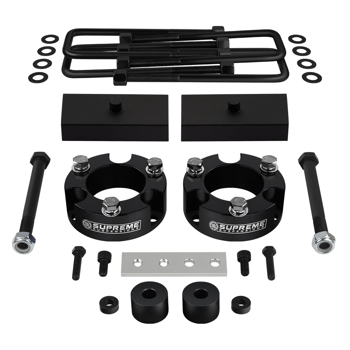 1995-2004 Toyota Tacoma Full Suspension Lift Kit with Differential Drop Spacers 4WD / SUPREME'S NEW HD STEEL LIFT BLOCKS! Front Lift 2" + Rear Lift 1"