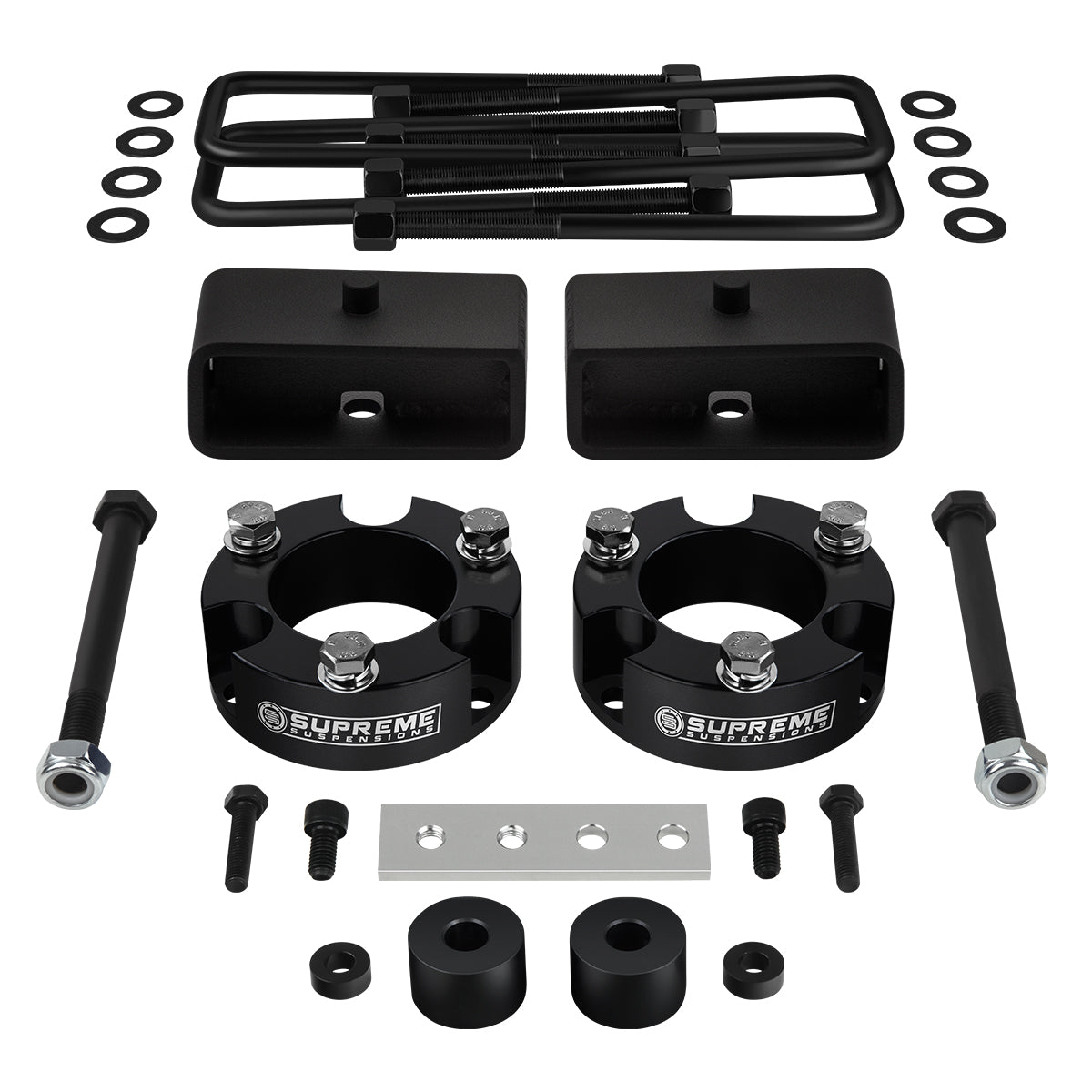 1995-2004 Toyota Tacoma Full Suspension Lift Kit with Differential Drop Spacers 4WD / SUPREME'S NEW HD STEEL LIFT BLOCKS! Front Lift 2" + Rear Lift 2"