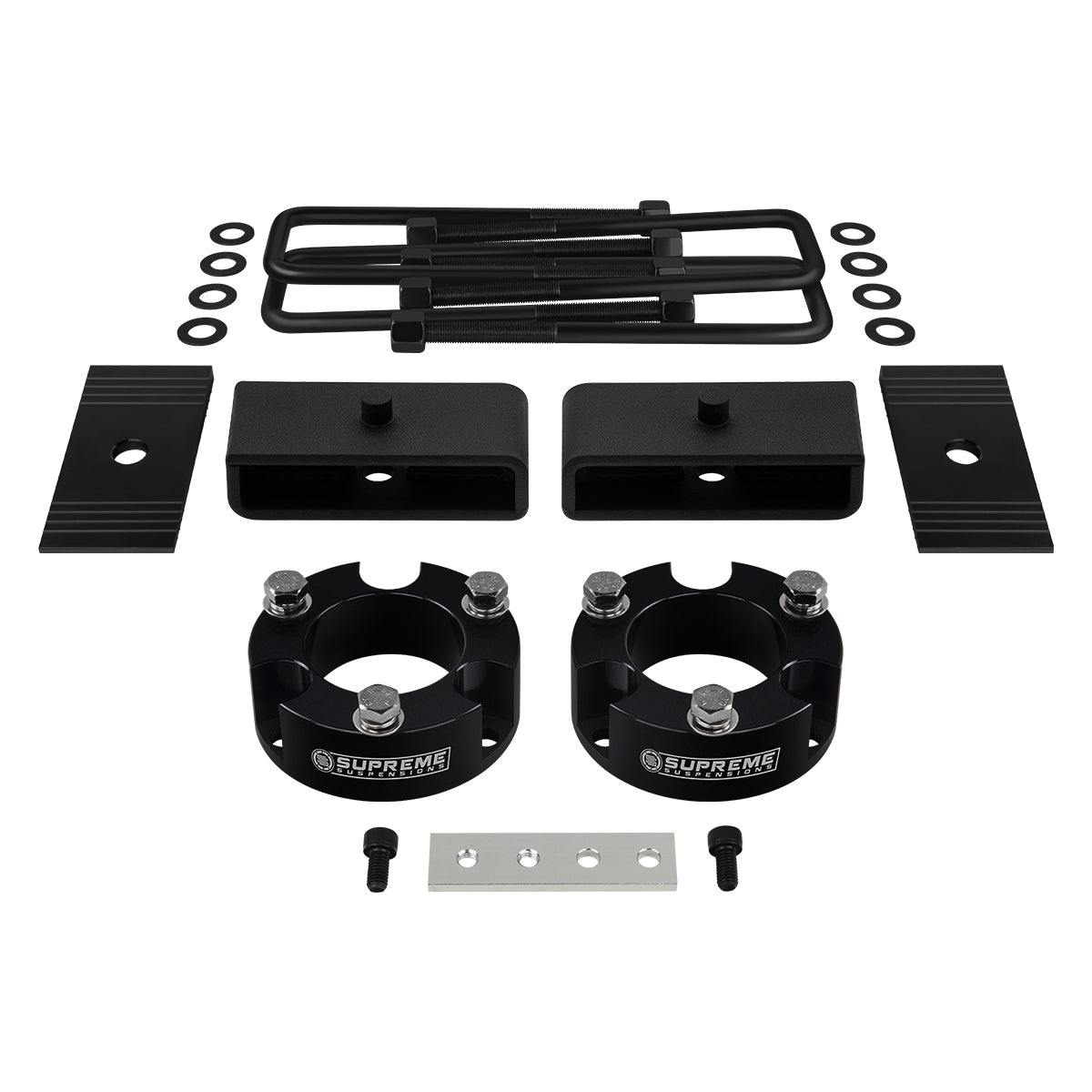 1995-2004 Toyota Tacoma Full Suspension Lift Kit with Pinion Alignment Shims 2WD 4WD / SUPREME'S NEW HD STEEL LIFT BLOCKS! Front Lift 2" + Rear Lift 1.5"