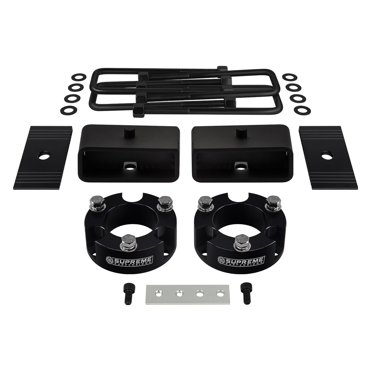 1995-2004 Toyota Tacoma Full Suspension Lift Kit with Pinion Alignment Shims 2WD 4WD / SUPREME'S NEW HD STEEL LIFT BLOCKS! Front Lift 2" + Rear Lift 2"