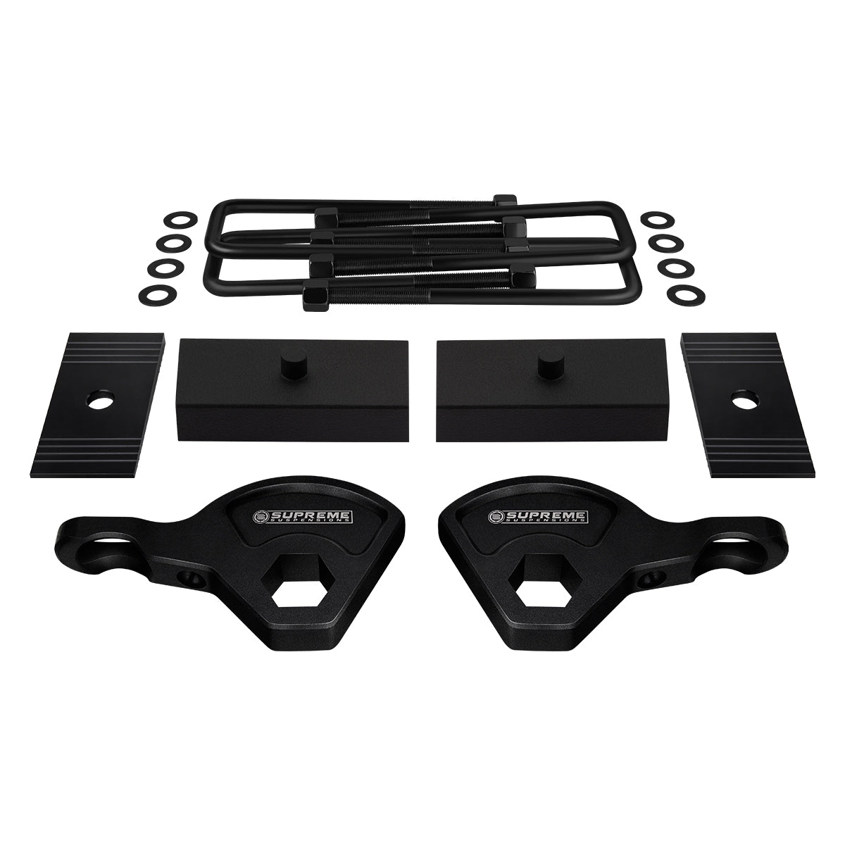 1987-2004 Dodge Dakota Full Suspension Lift Kit with Pinion Alignment Shims 4WD 4x4 (8.25" Rear Axle)/SUPREME'S NEW HD STEEL LIFT BLOCKS! Front Lift 1" - 3" + Rear Lift 1"