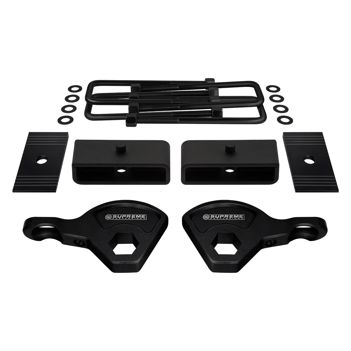 1987-2004 Dodge Dakota Full Suspension Lift Kit with Pinion Alignment Shims 4WD 4x4 (8.25" Rear Axle)/SUPREME'S NEW HD STEEL LIFT BLOCKS! Front Lift 1" - 3" + Rear Lift 1.5"