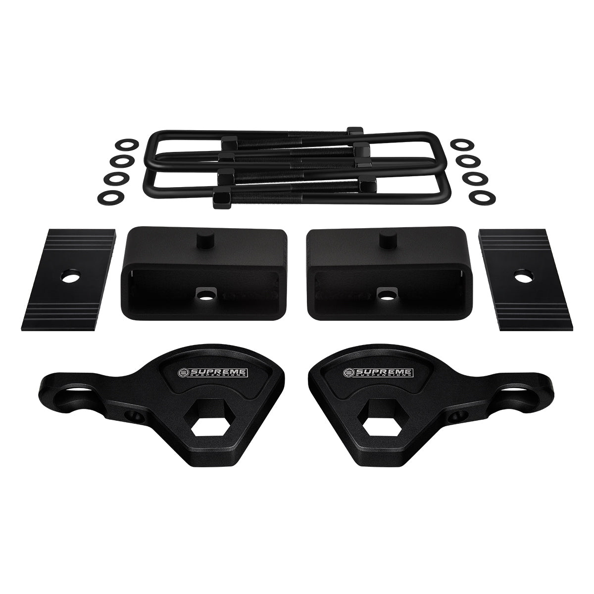 1987-2004 Dodge Dakota Full Suspension Lift Kit with Pinion Alignment Shims 4WD 4x4 (8.25" Rear Axle)/SUPREME'S NEW HD STEEL LIFT BLOCKS! Front Lift 1" - 3" + Rear Lift 2"