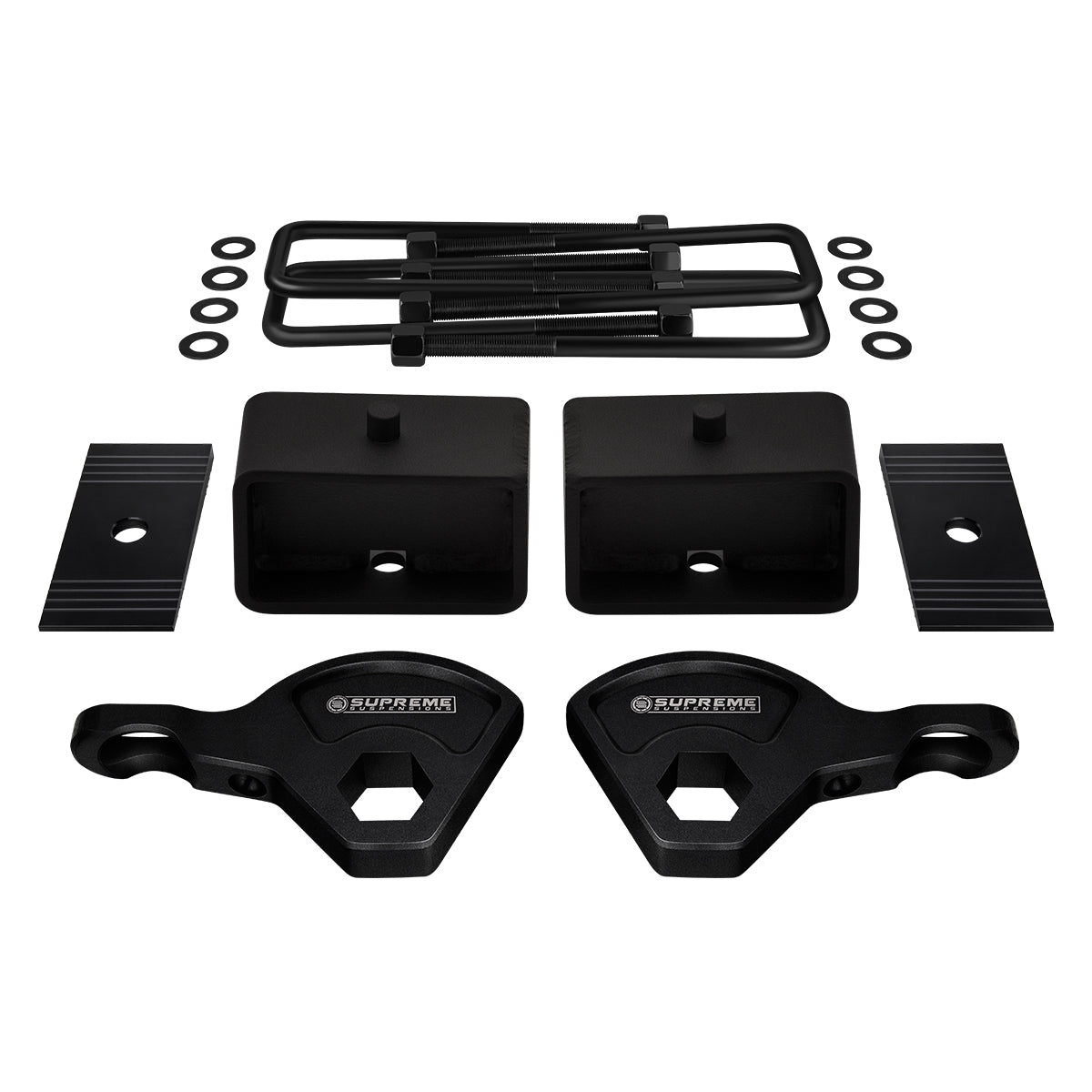 1987-2004 Dodge Dakota Full Suspension Lift Kit with Pinion Alignment Shims 4WD 4x4 (8.25" Rear Axle)/SUPREME'S NEW HD STEEL LIFT BLOCKS! Front Lift 1" - 3" + Rear Lift 3"