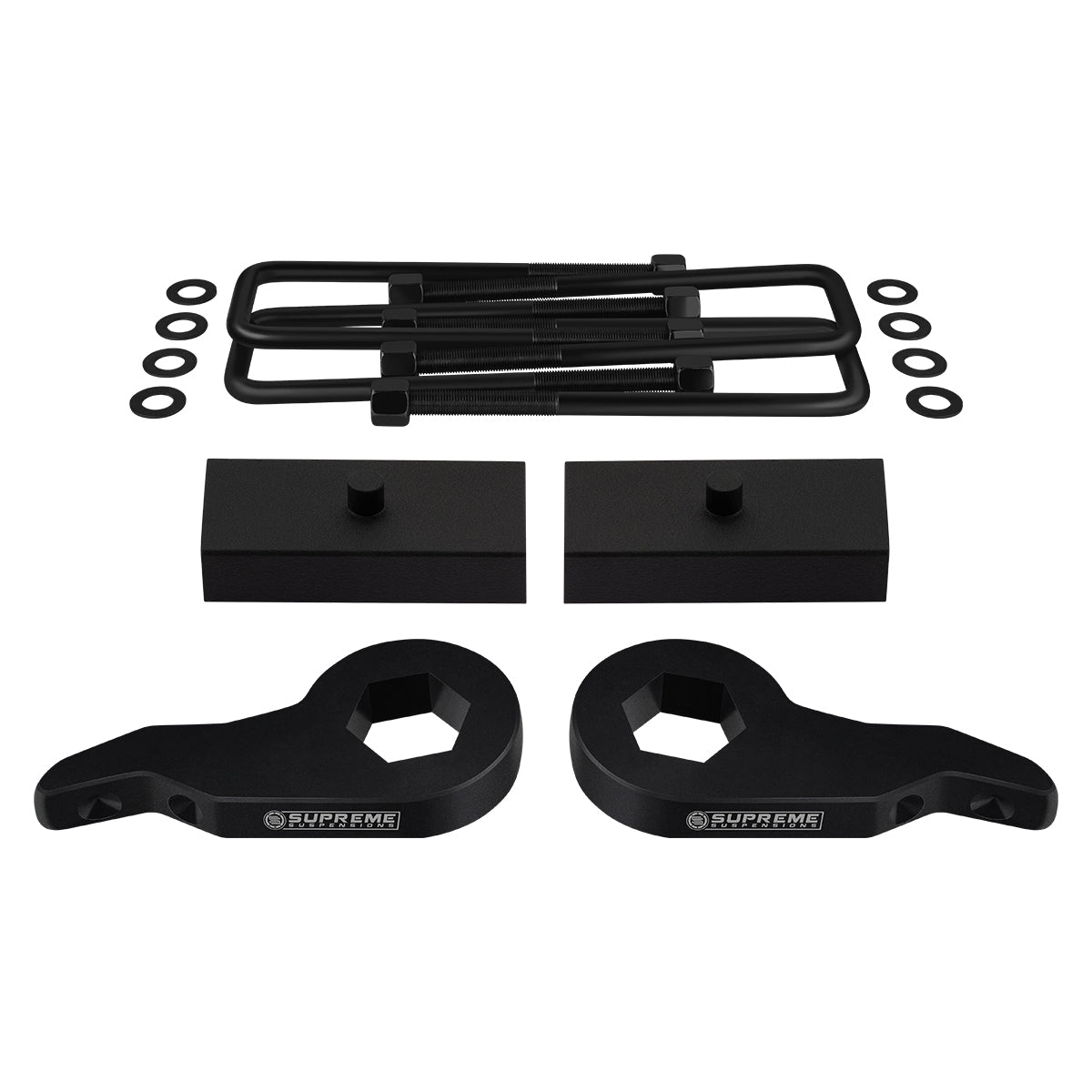 1999-2007 Classic GMC Sierra 1500 Full Suspension Lift Kit 2WD 4WD / SUPREME'S NEW HD STEEL LIFT BLOCKS! Front Lift 1" - 3" + Rear Lift 1"