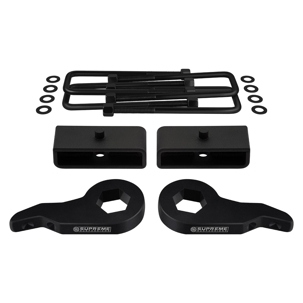 1999-2007 Classic GMC Sierra 1500 Full Suspension Lift Kit 2WD 4WD / SUPREME'S NEW HD STEEL LIFT BLOCKS! Front Lift 1" - 3" + Rear Lift 1.5"