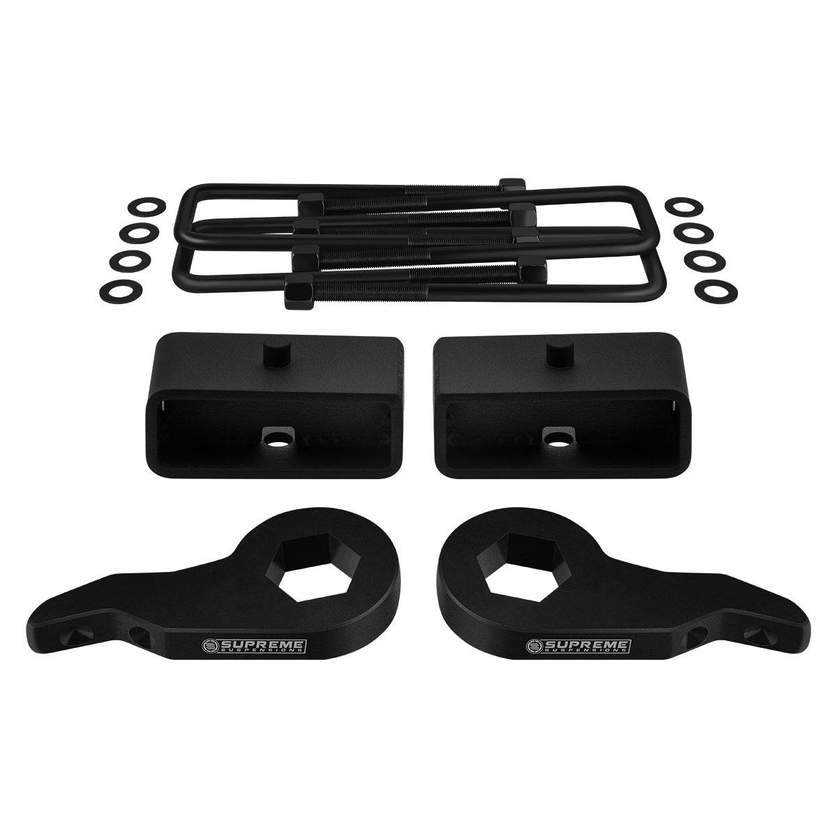 1999-2007 Classic GMC Sierra 1500 Full Suspension Lift Kit 2WD 4WD / SUPREME'S NEW HD STEEL LIFT BLOCKS! Front Lift 1" - 3" + Rear Lift 2"